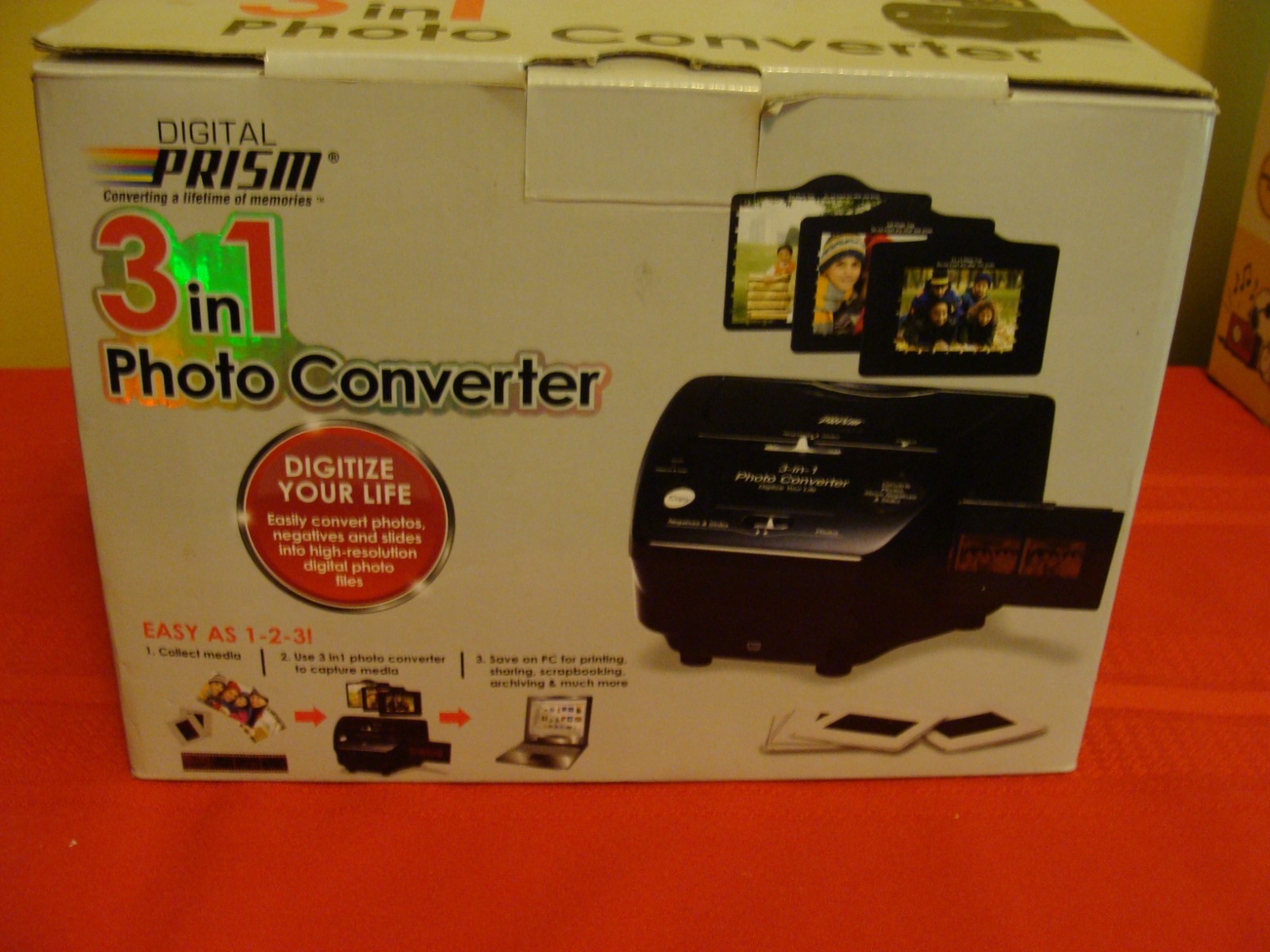Digital Prism 3-in-1 Photo Scanner Converter Slides Negatives Digitizer