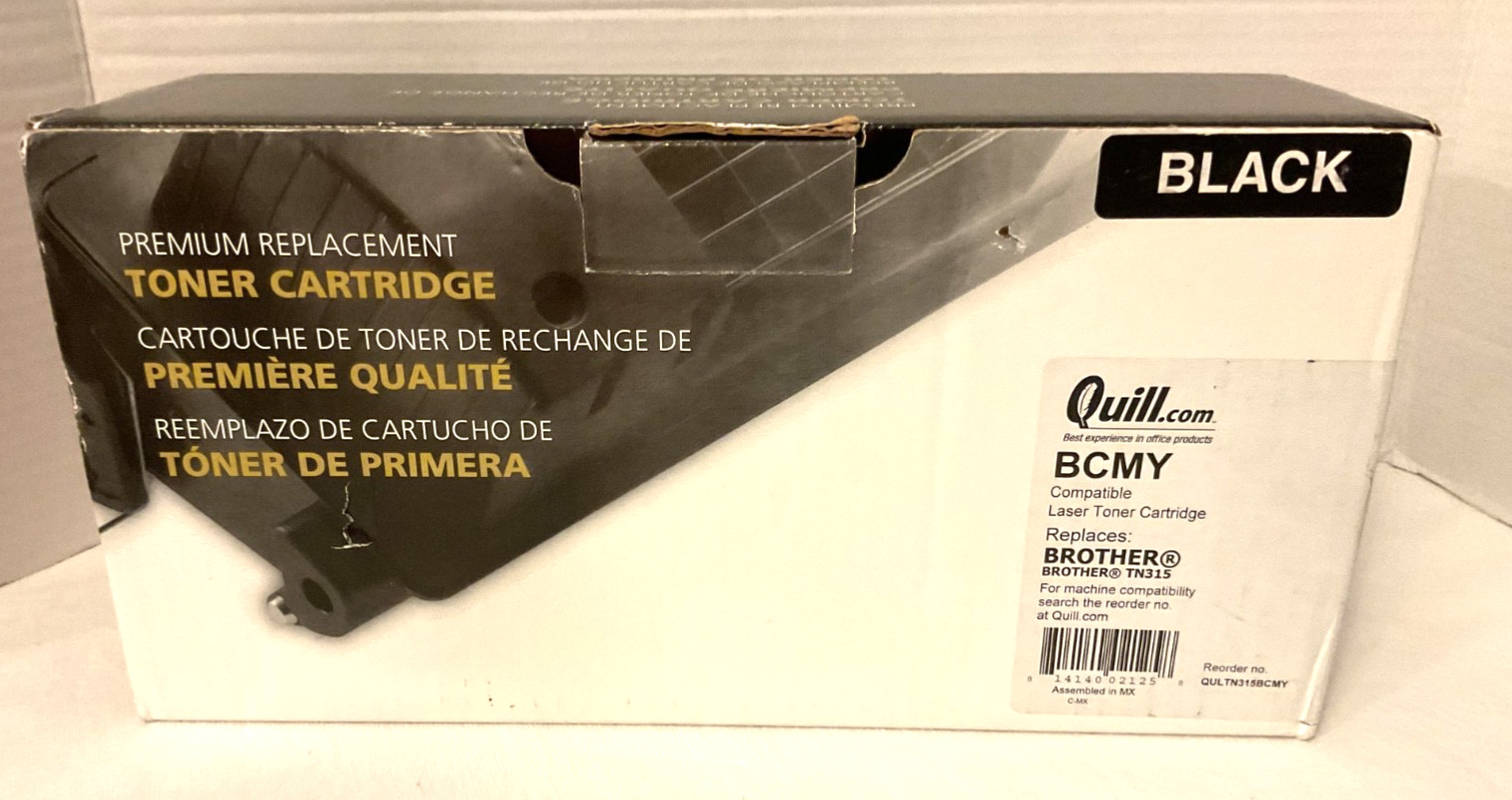 Quill Laser Toner Cartridge Black BCMY Compatible Replaces Brother TN315 - Q