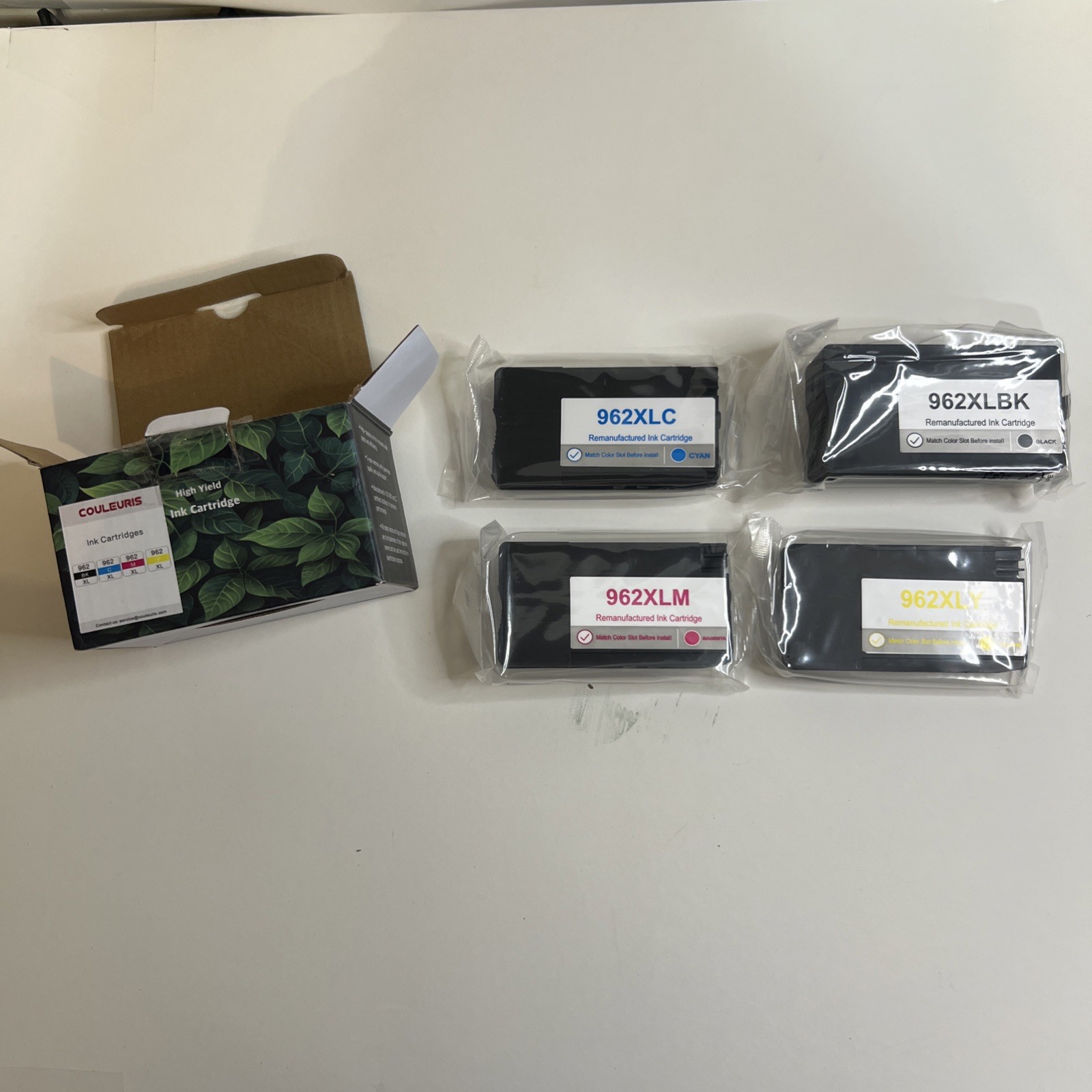 Couleuris Ink Cartridges Replacement for 962XL 962xl Cartridge 4 Pack