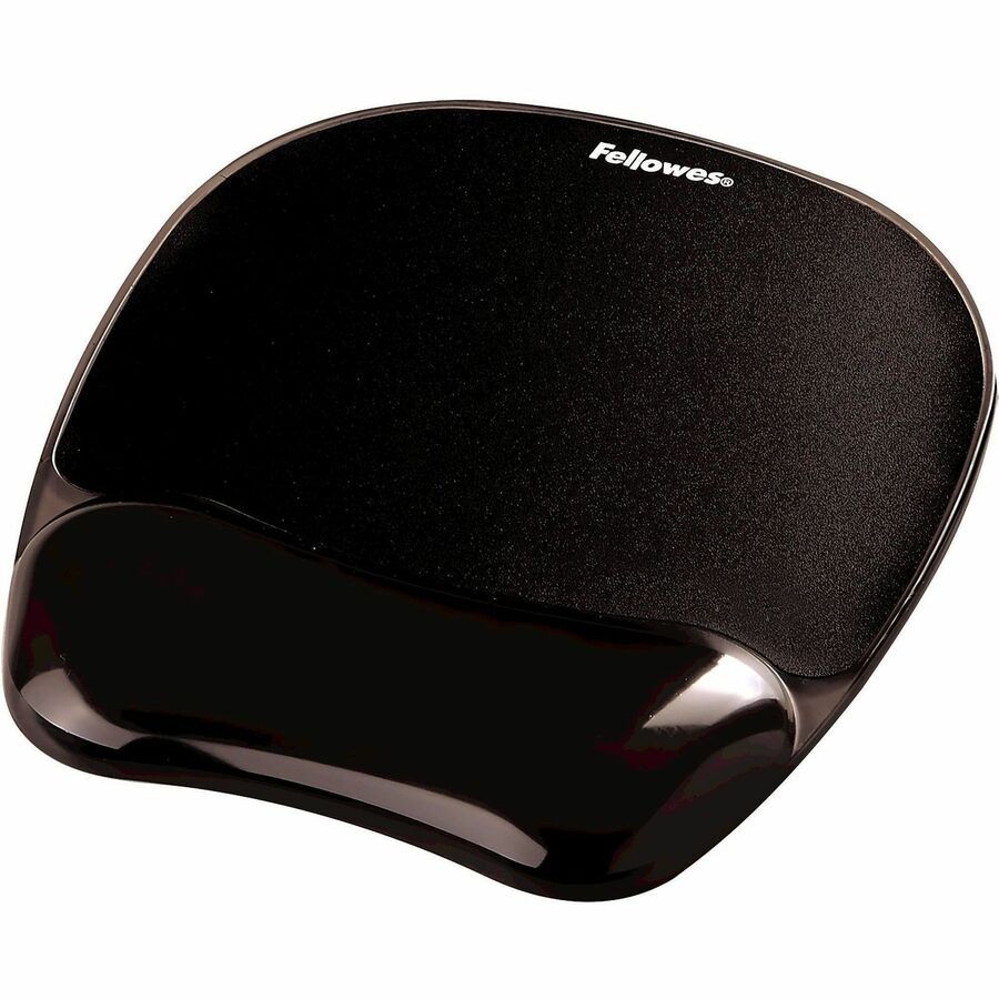 Fellowes Crystals Gel Mousepad Wrist Support Black 9112101