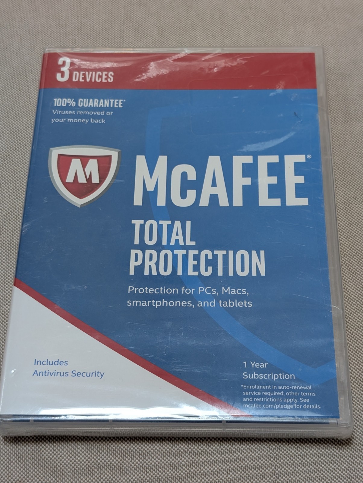 NEW SEALED McAFEE Antivirus Total Protection 2017 (3 Devices)