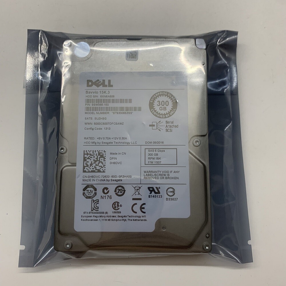 Dell 15K HDD 6Gbps SAS 300 GB Internal 15000 RPM 2.5 " ST9300653SS Hard Drive
