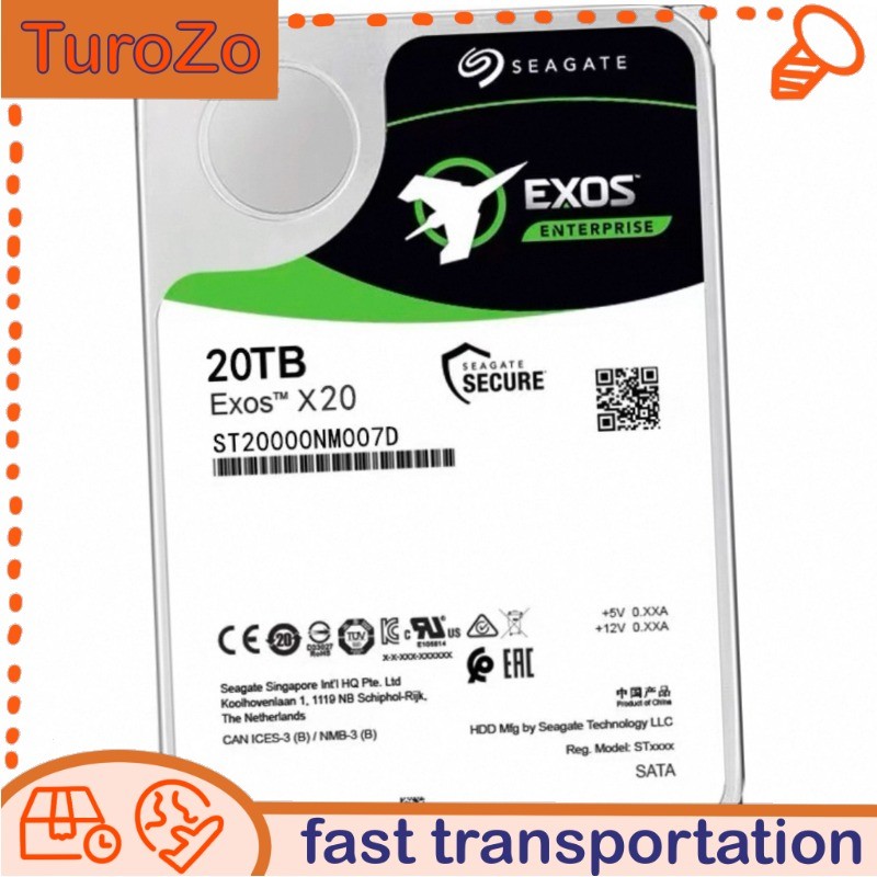 NewST20000NM007D Seagate Exos X20 20TB 3.5" 256M 7200RPM SATA 512e Enterprise