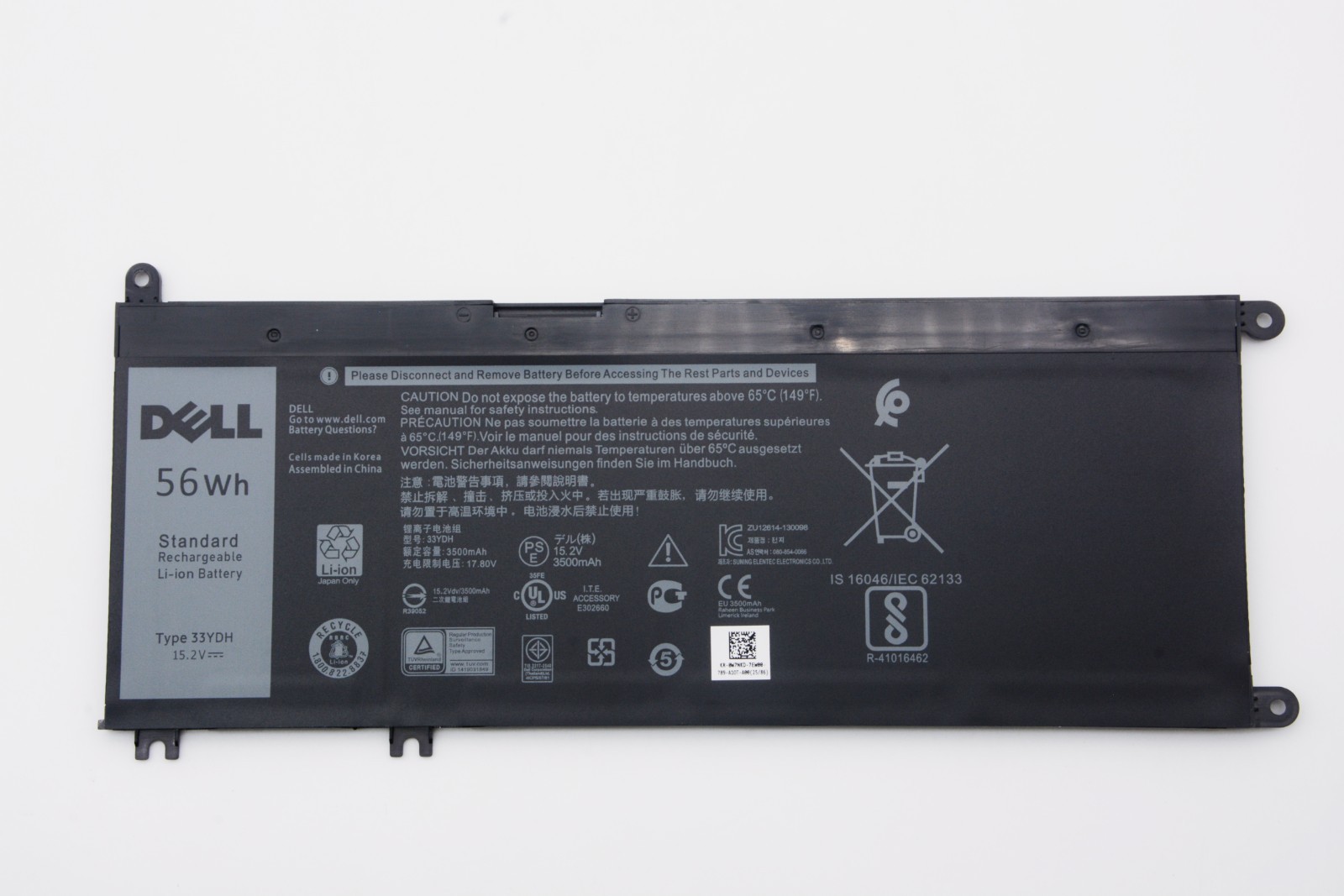 Genuine 33YDH Battery 15.2V 56WH For Dell G3 15 3579 17 3779 G7 15 7588 Inspiron