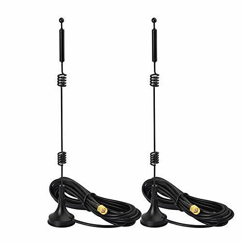 2 ,Bingfu Dual Band WiFi 2.4GHz 5GHz 9dBi Magnetic Base MIMO RP-SMA Male Antenna