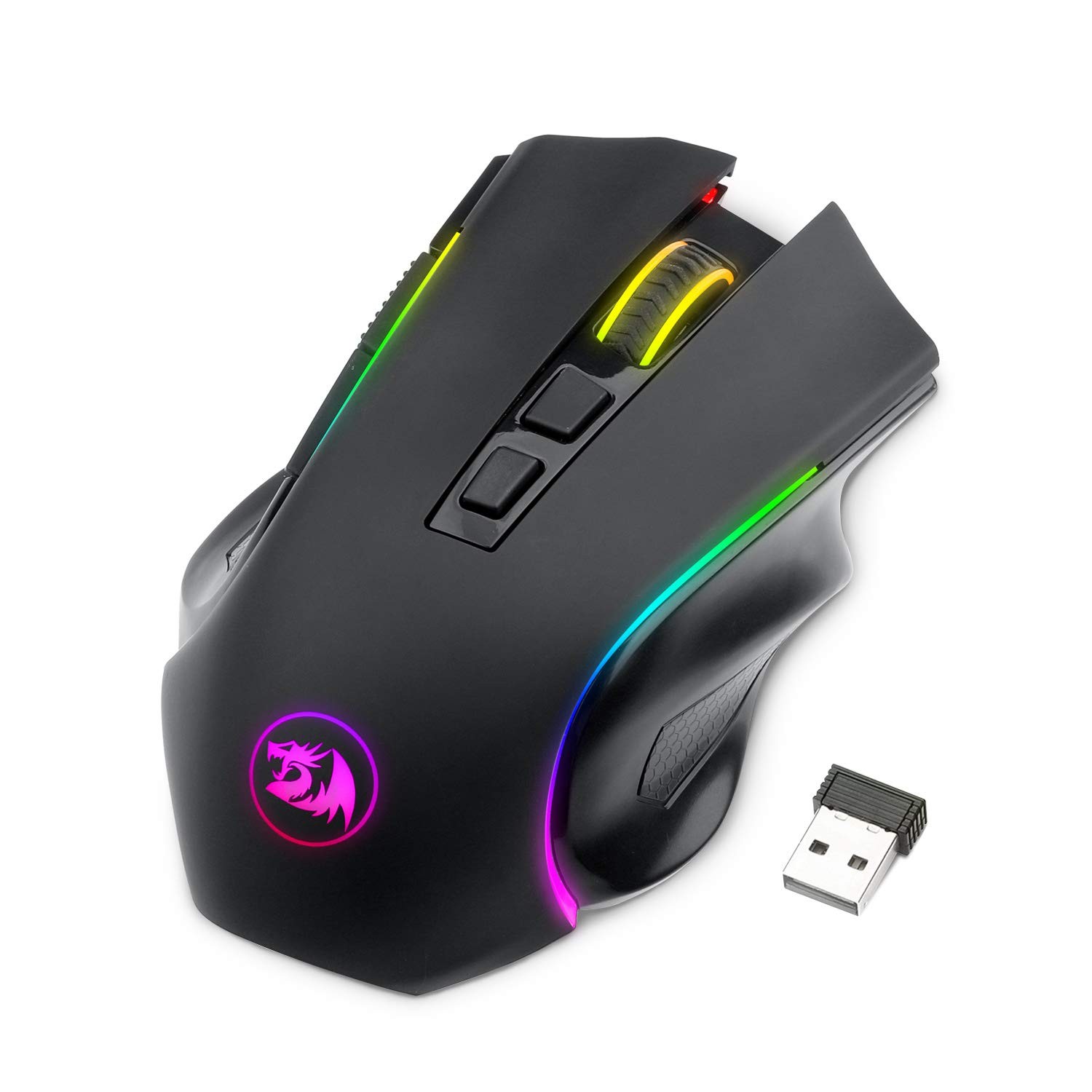 M602 Griffin RGB Gaming Mouse, Tri-Mode 2.4G/USB-C/Bluetooth Mouse Gaming, RG...