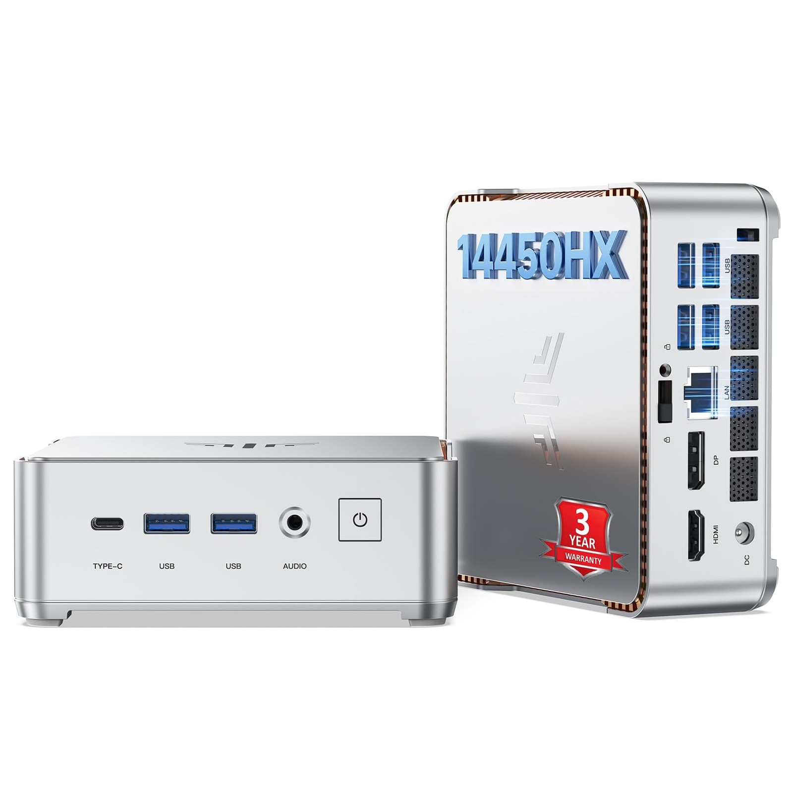 KAMRUI Hyper H2 Mini PC Windows 11 pro, Intel Core 14450HX Mini Computers 10C...