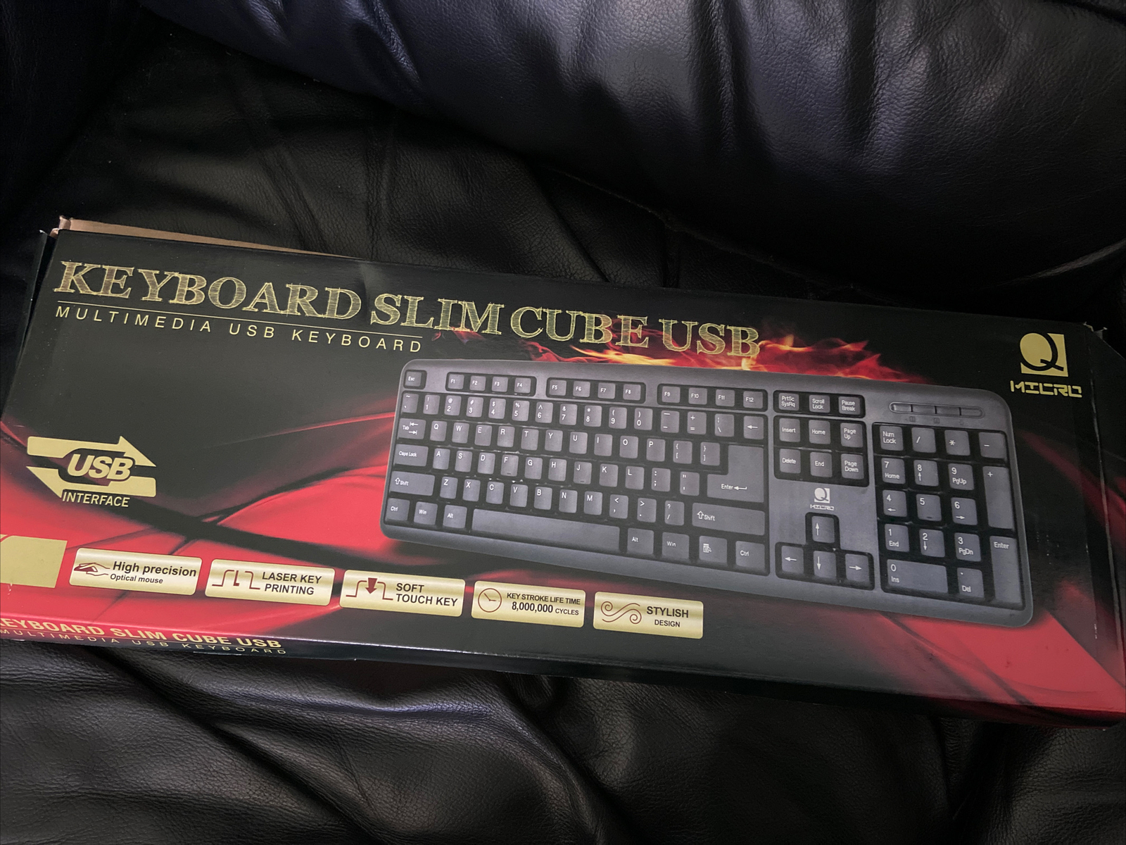 Q Micro Keyboard Slim Cube USB  Multimedia Black New