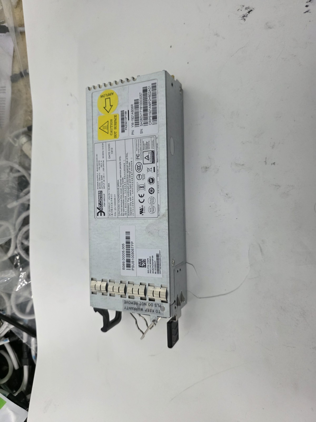RPS20-E Ruckus ICX 7150-48ZP 920W AC PoE Power Supply YM-1921A YM-1921AB06R