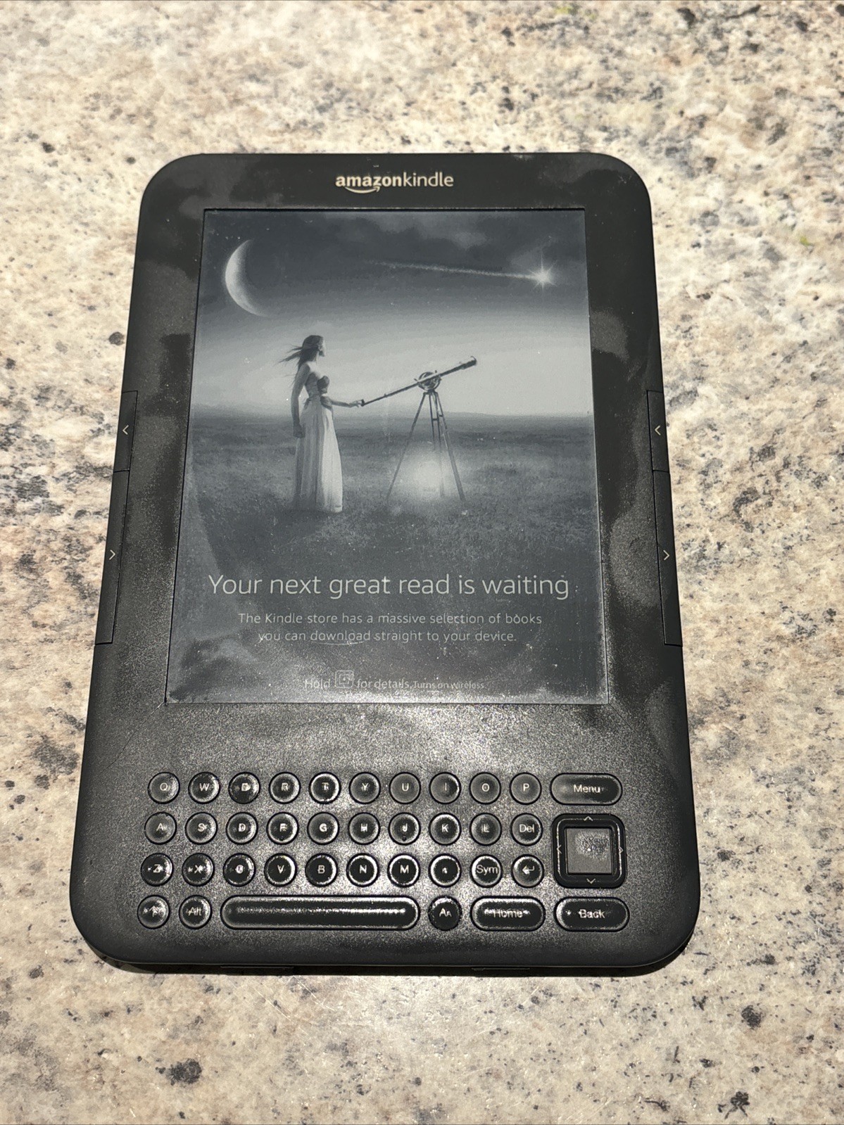 Amazon Kindle 7th Gen 4GB Wi-Fi 6” Display Black eReader Needs Charger