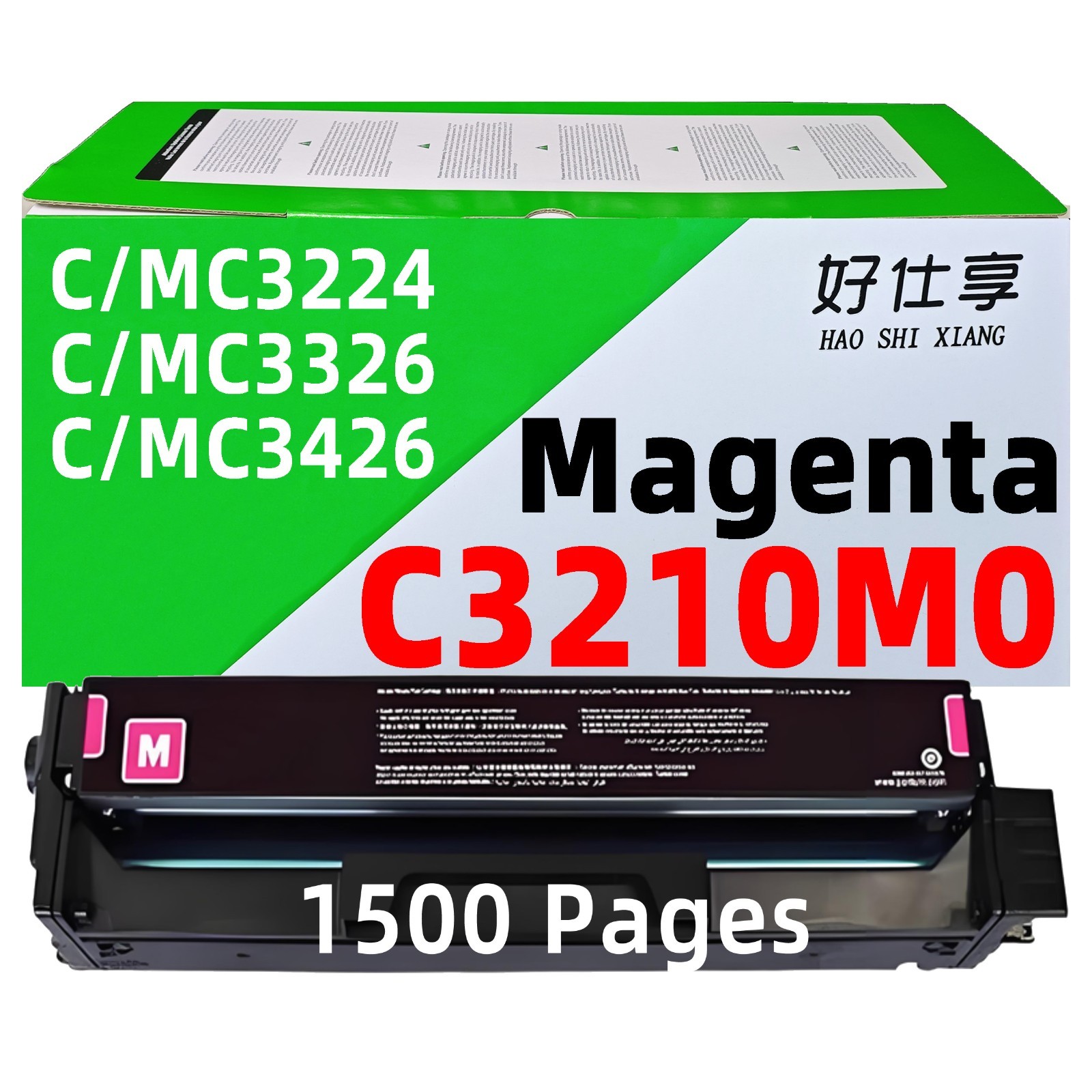 Magenta Toner Cartridge Compatible for Lexmark C3224 MC3224 C3326 MC3326 MC3426