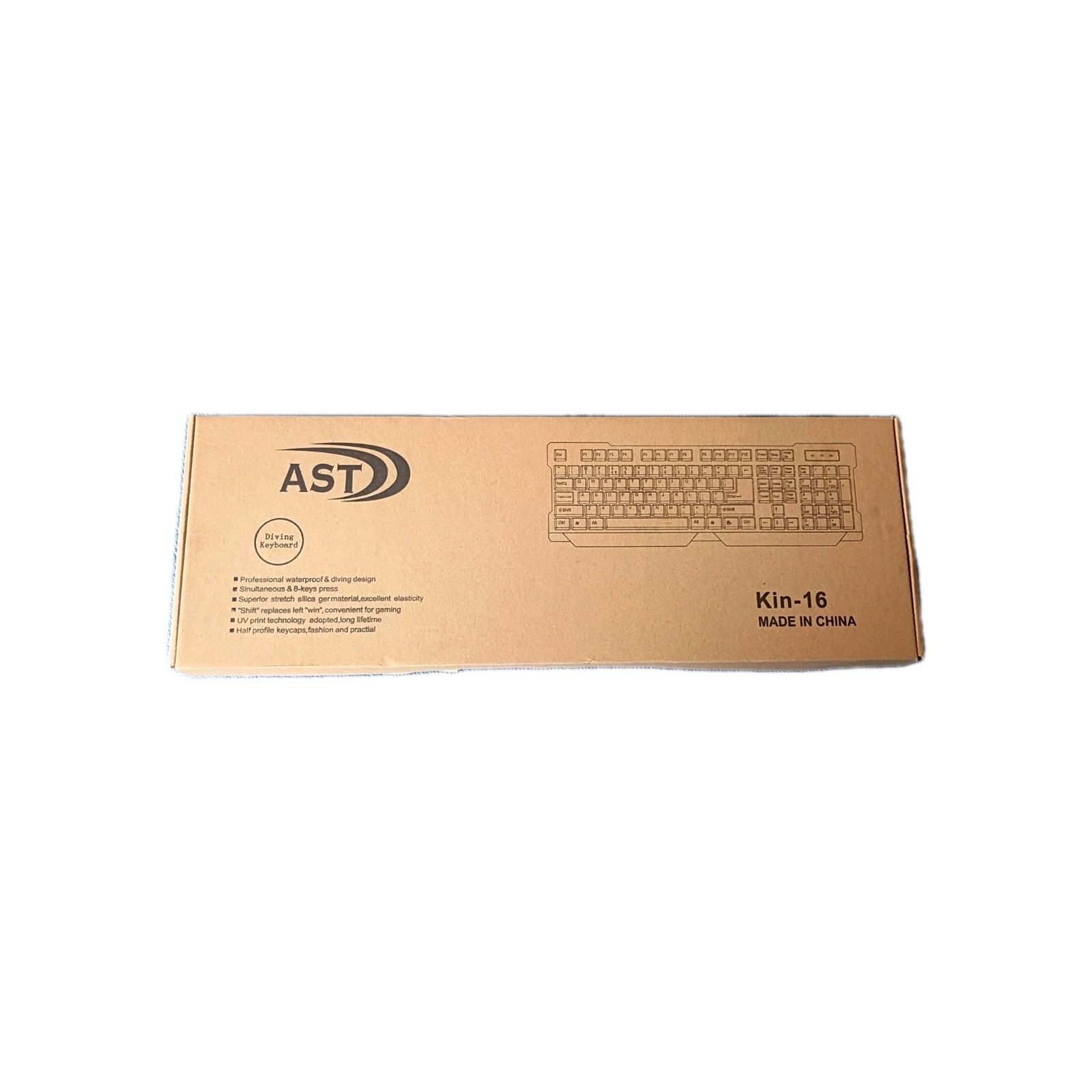 BRAND NEW AST Kin-16 USB WIRED Diving KEYBOARD Black Waterproof