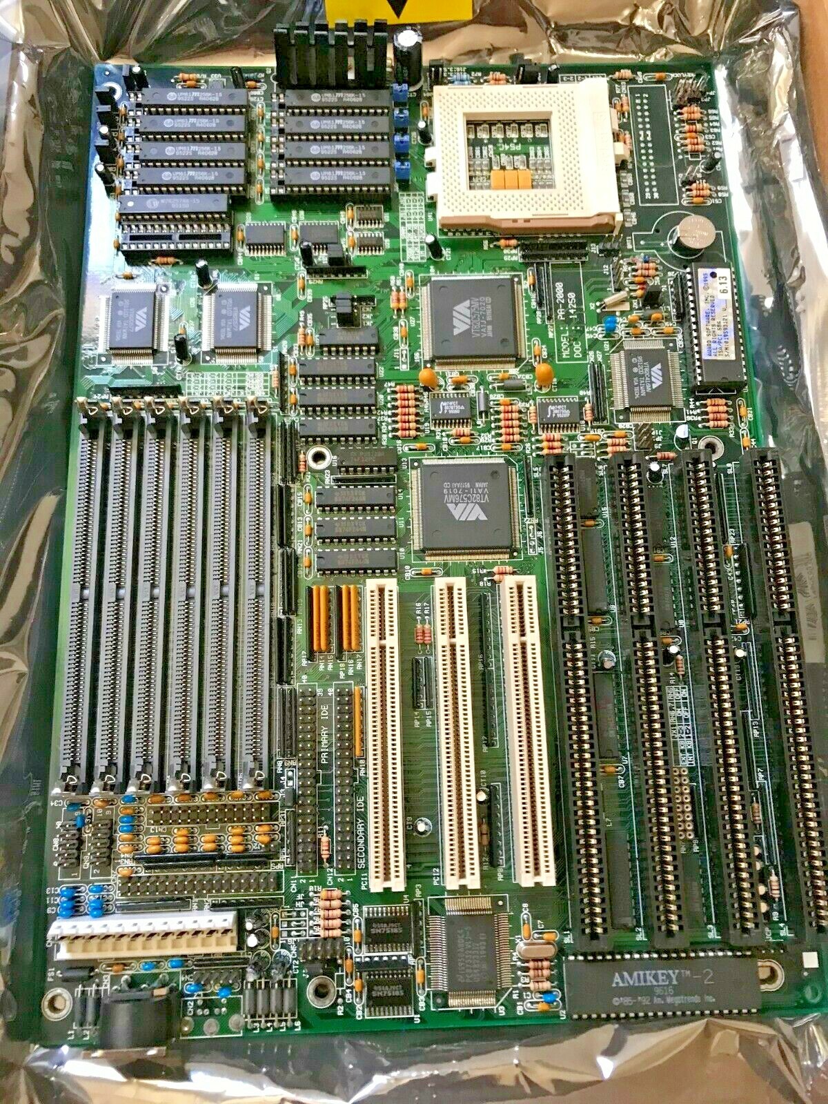 RARE VINTAGE FIC PA-2000 VIA VT82C570MV SOCKET 5 AT MOTHERBOARD - USA SELLER