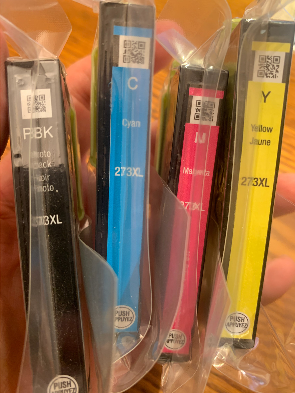 Epson 273XL High Capacity Ink Cartridges, PBK, C, M and Y. New. Sealed.