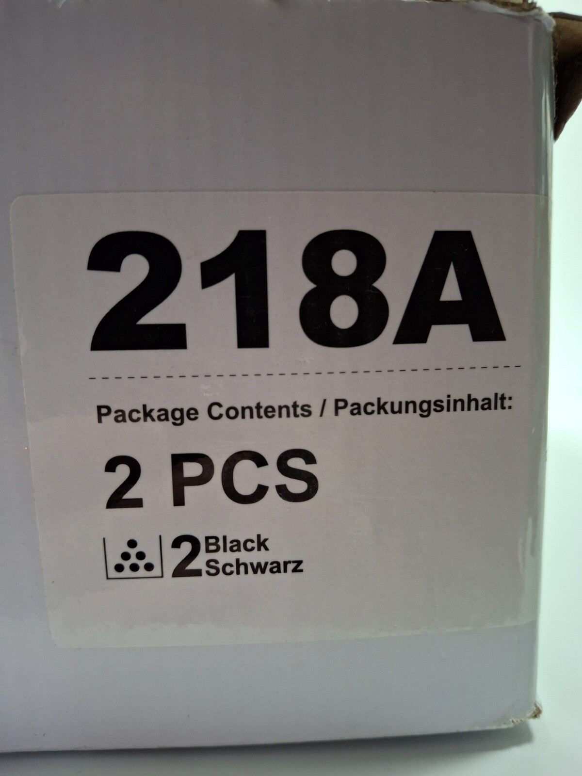 2 Pack W2180A BLACK Toner Fits for HP 218A LaserJet Pro MFP 3301 Series No Chip