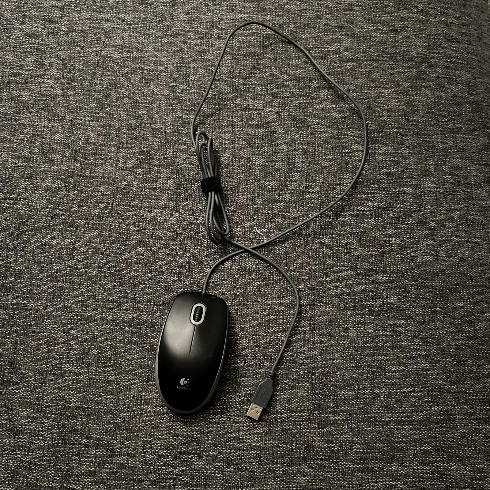 Logitech M-U0026 Wired Optical USB Mouse Black 3-Button Scroll Wheel PC Laptop