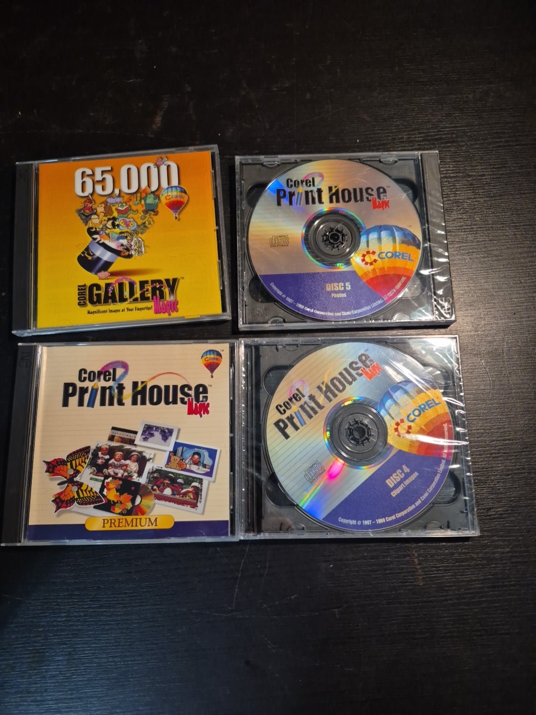 Corel Print House Discs Corel Premium Corel Gallery Magic Lot Of 4 Total