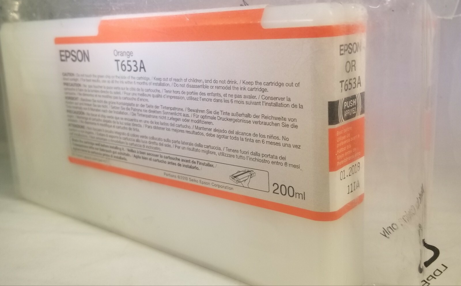 New Genuine Epson T653A Orange Ink Cartridge Epson Stylus Pro 4900