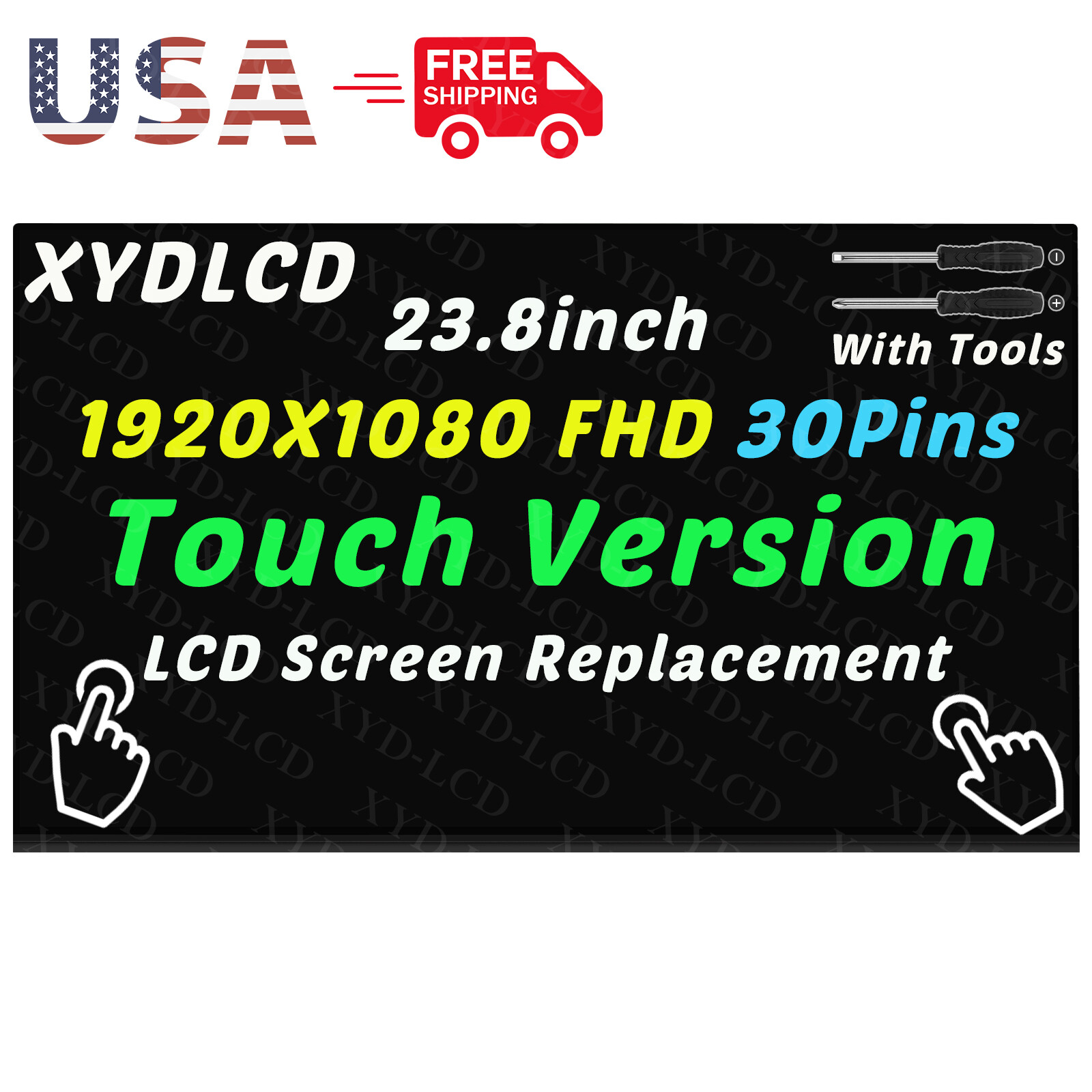 23.8" for Lenovo 520-24ICB 520-24IKL 520-24IKU A340-24IWL AIO LCD Screen Display