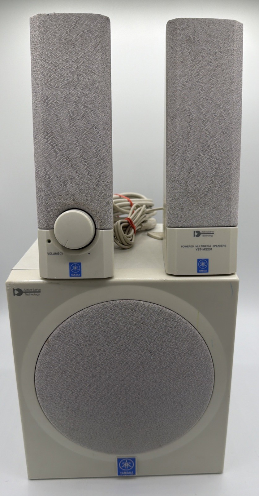 Yamaha Powered Multimedia Speakers YST-MS201 VINTAGE AUX Computer TV 2.1