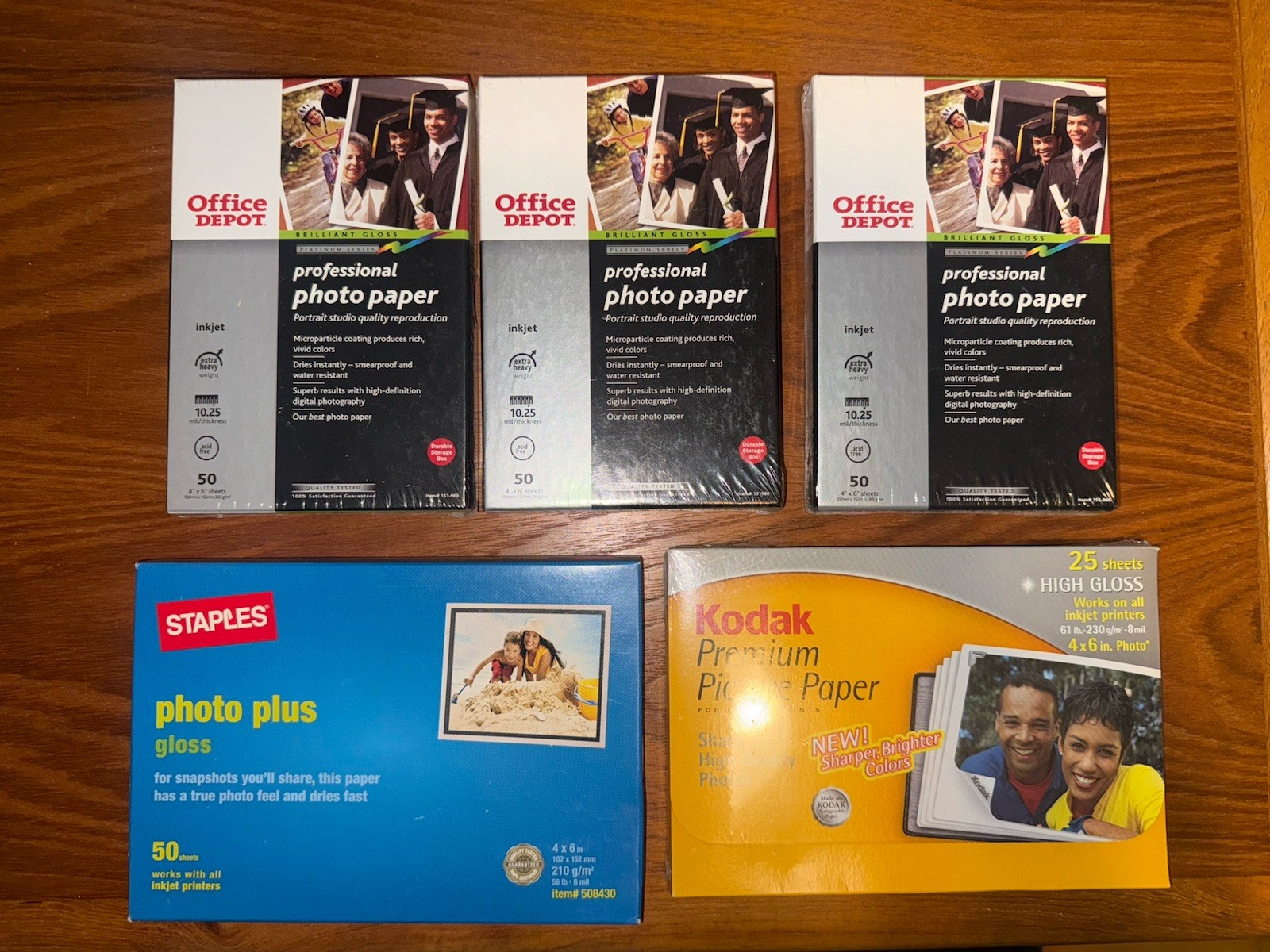 HUGE Photo Paper Lot HP Epson Kodak Office Depot Staples 4x6 Glossy 2000+ Sheets