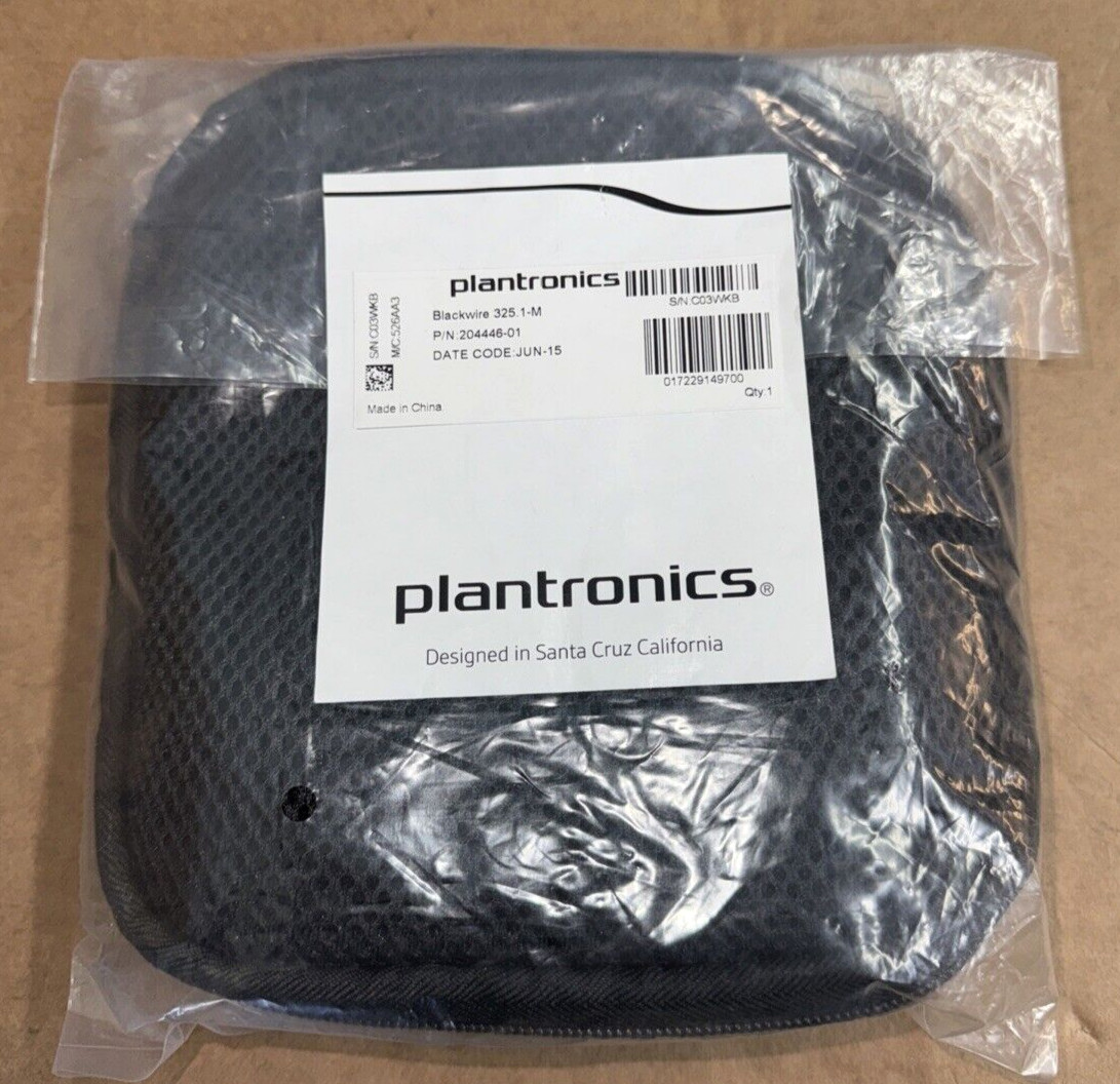 New Plantronics BLACKWIRE 325.1-M Black Headband Stereo Headset 204446-101