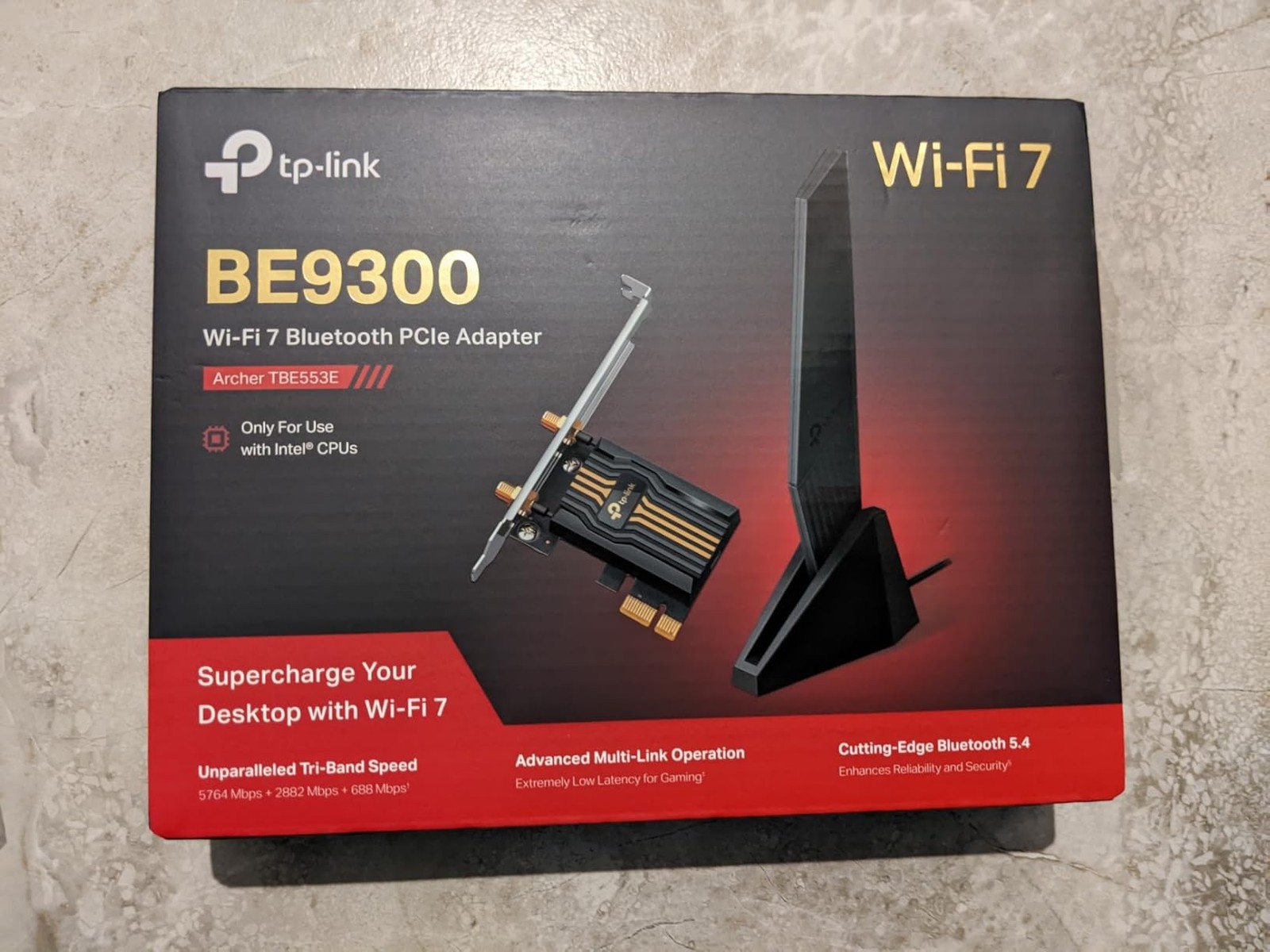 BE9300 PCIe Wi-Fi 7 Card for PC | Tri-Band | Magnetic Antenna Base