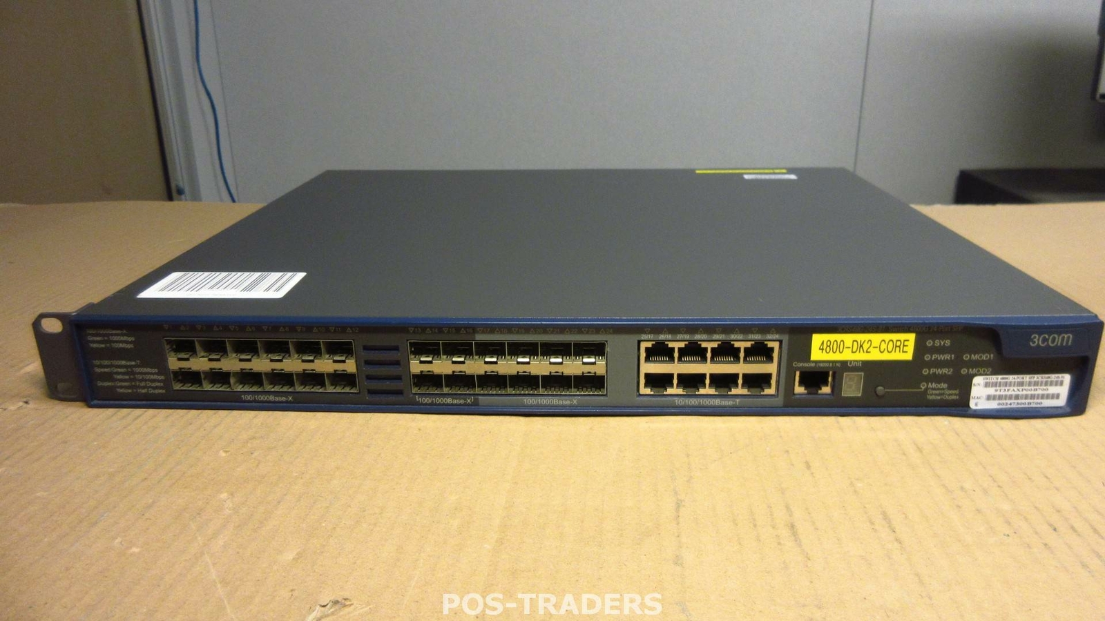 3Com 3CRS48G-24S-91 Switch 4800G 24 Port SFP Gigabit Switch 1x PSU - INCL RM