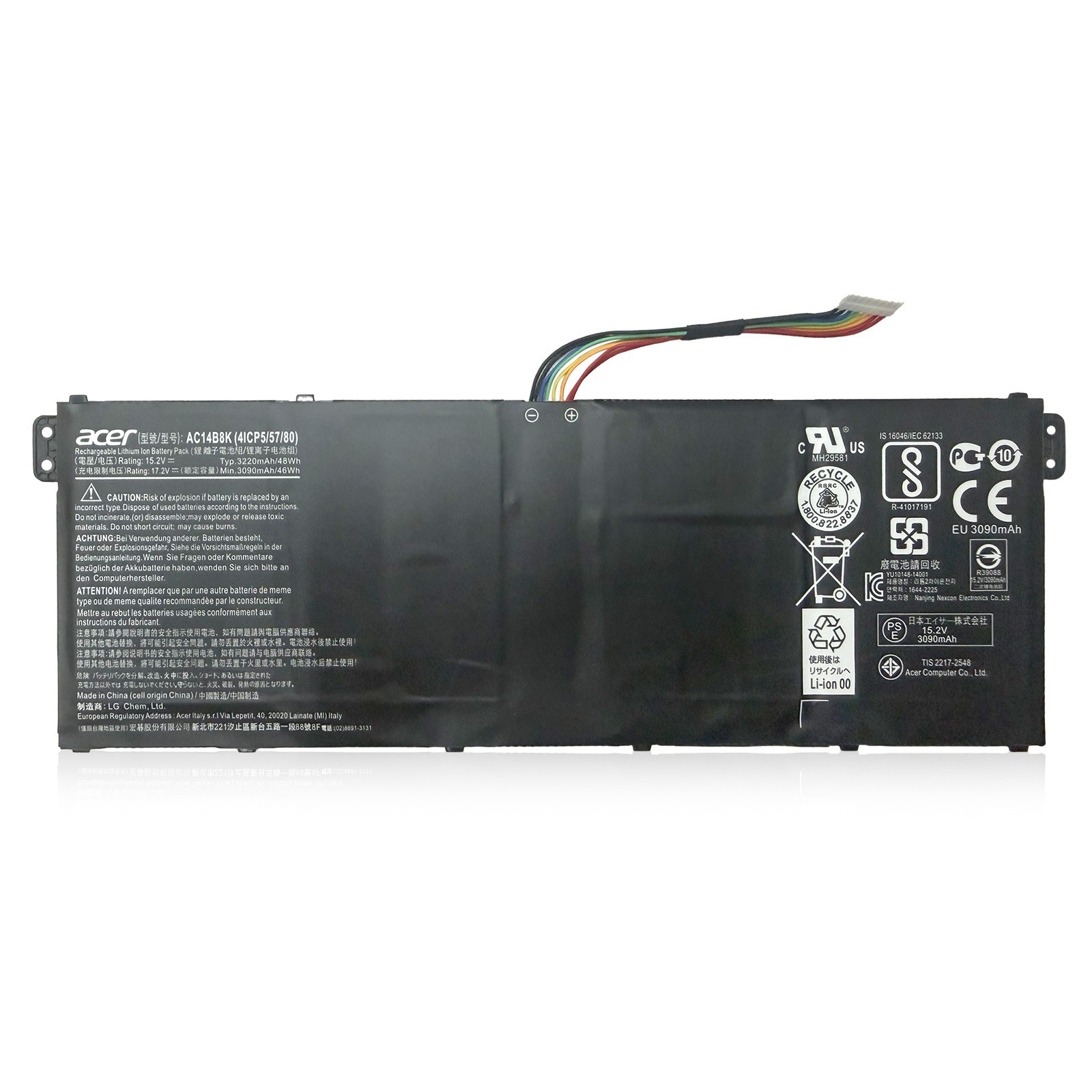 OEM Genuine Battery For Acer AC14B8K AC14B3K AC14B7K AC14B8K AP14B8K 15.2V 48Wh