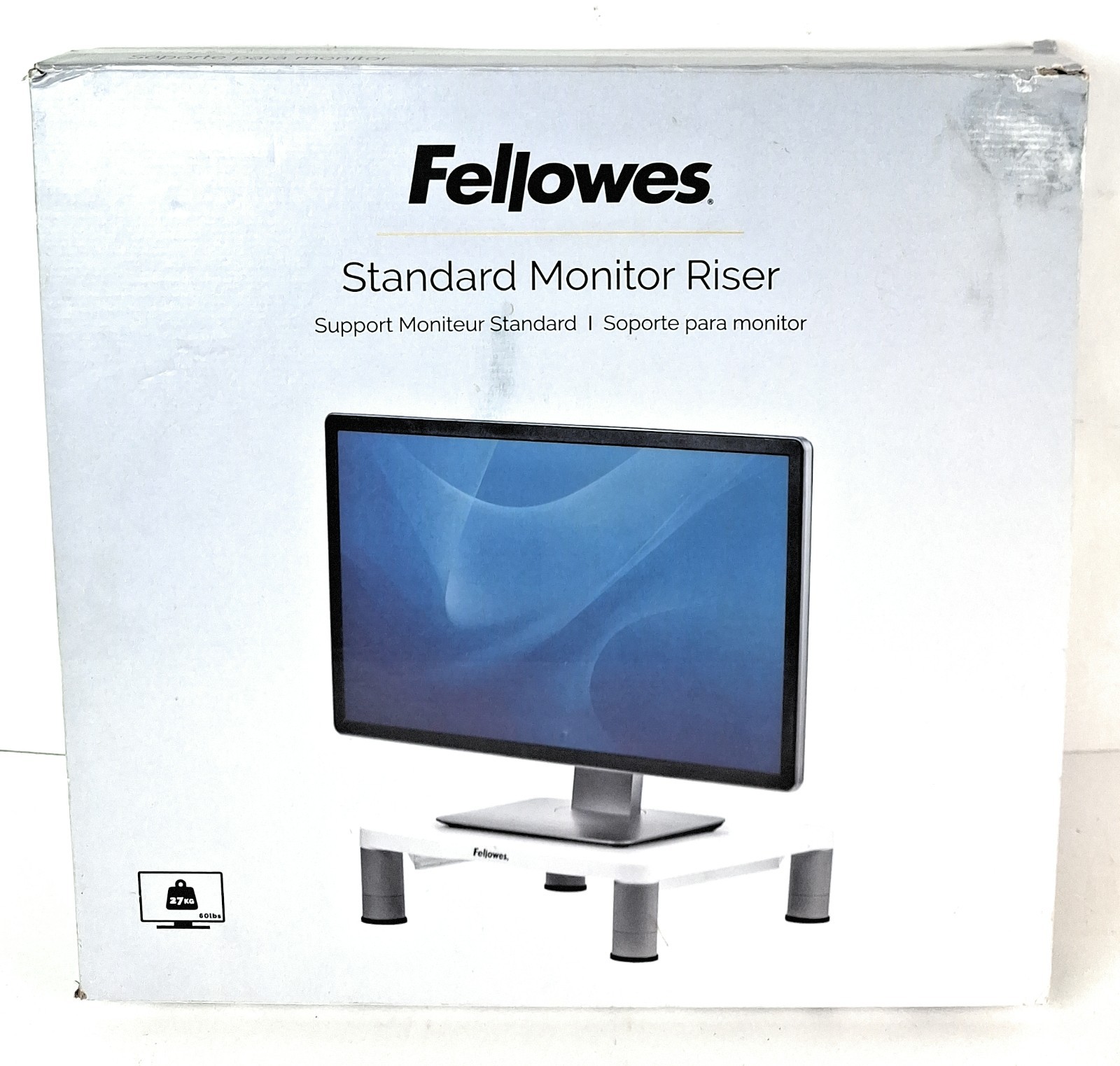 Fellowes Standard Monitor Riser 13 1/8 x 13 1/2 x 2 Platinum/Graphite 91712