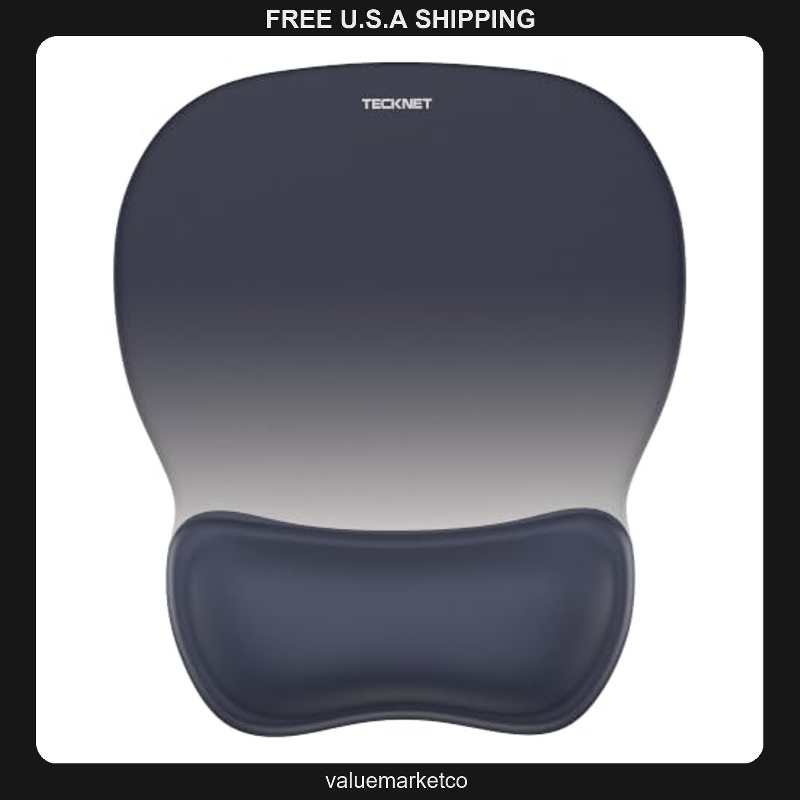 TECKNET Ergonomic Gel Mouse Pad, Wrist Rest Support, Non-Slip PU Base, Gradient