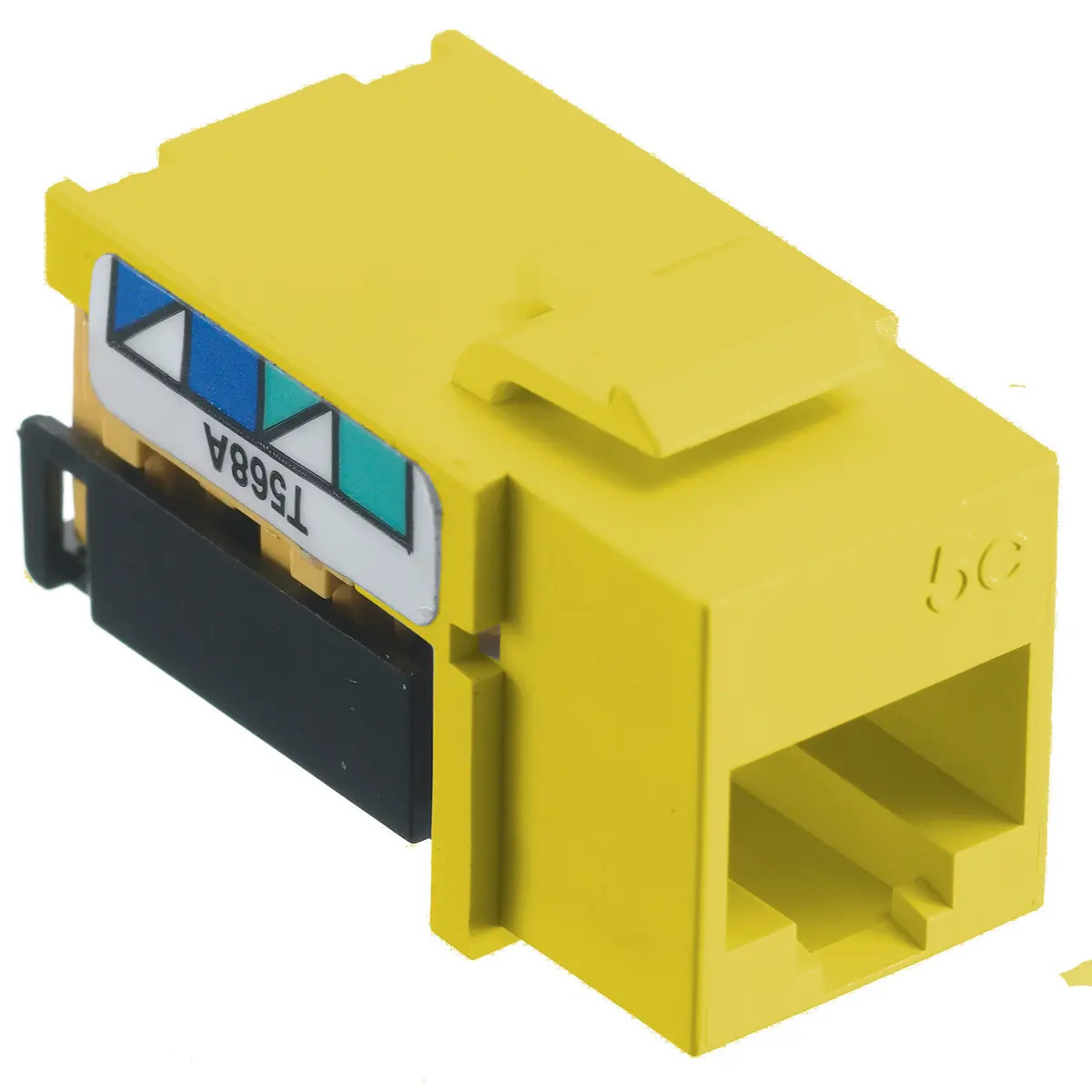 25 Hubbell netSELECT Yellow Universal A/B Cat5e Voice Data Jacks NSJ5EY
