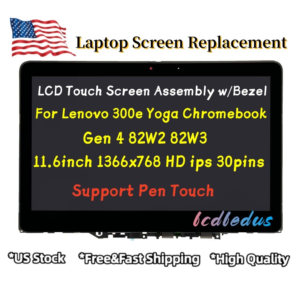 For Lenovo 300e Yoga Chromebook Gen 4 82W2 82W20003US LCD Touch Screen Digitizer