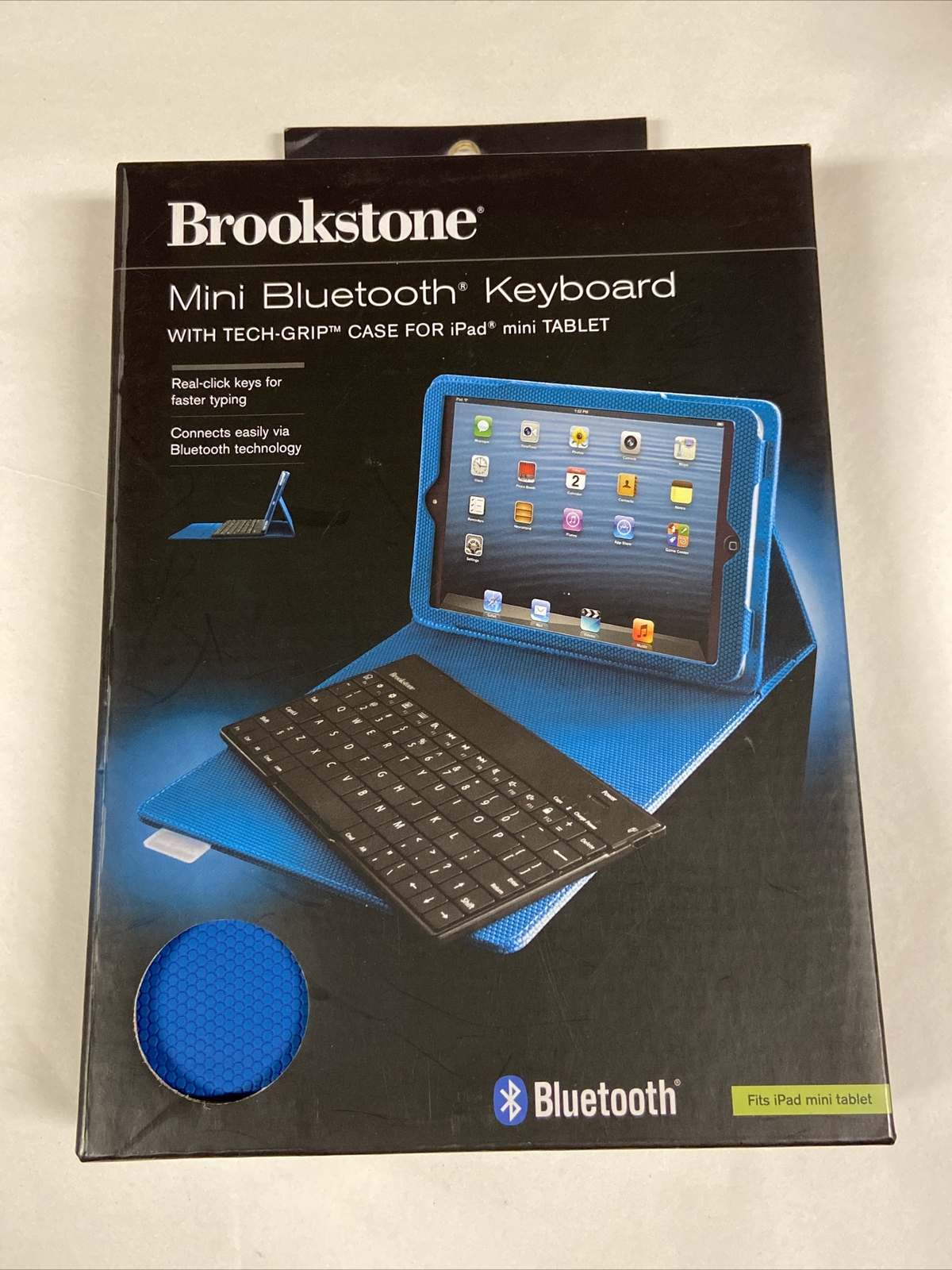 Brookstone Mini Bluetooth Keyboard For iPad Mini Cobalt Blue New In Box