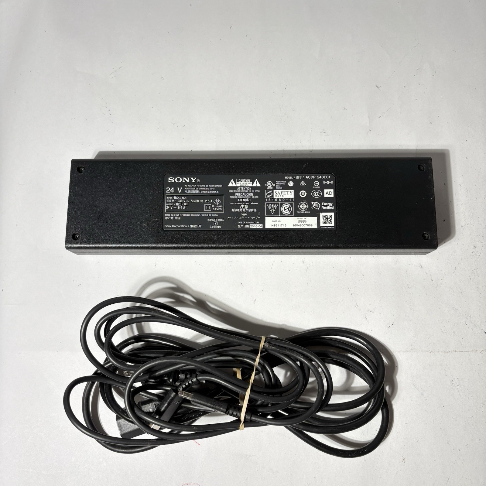 Genuine 24V9.4A 240W ACDP-240E01 For Sony KD-55X9300E KD-65X9000E LCD TV Charger