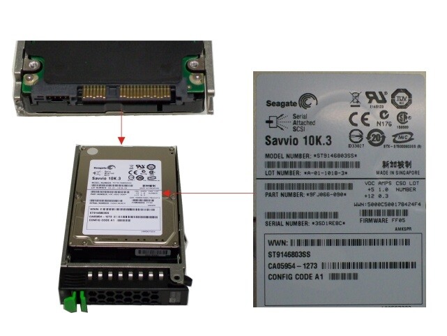 Fujitsu ETERNUS CA07212-E411 CA05954-1273 147GB