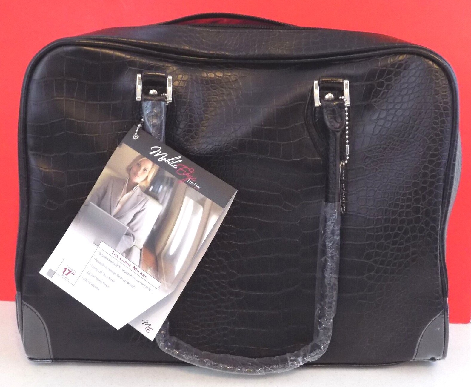 Mobile Edge For Her~The Large Milano~Women's Computer Carrying Case~Faux Croc