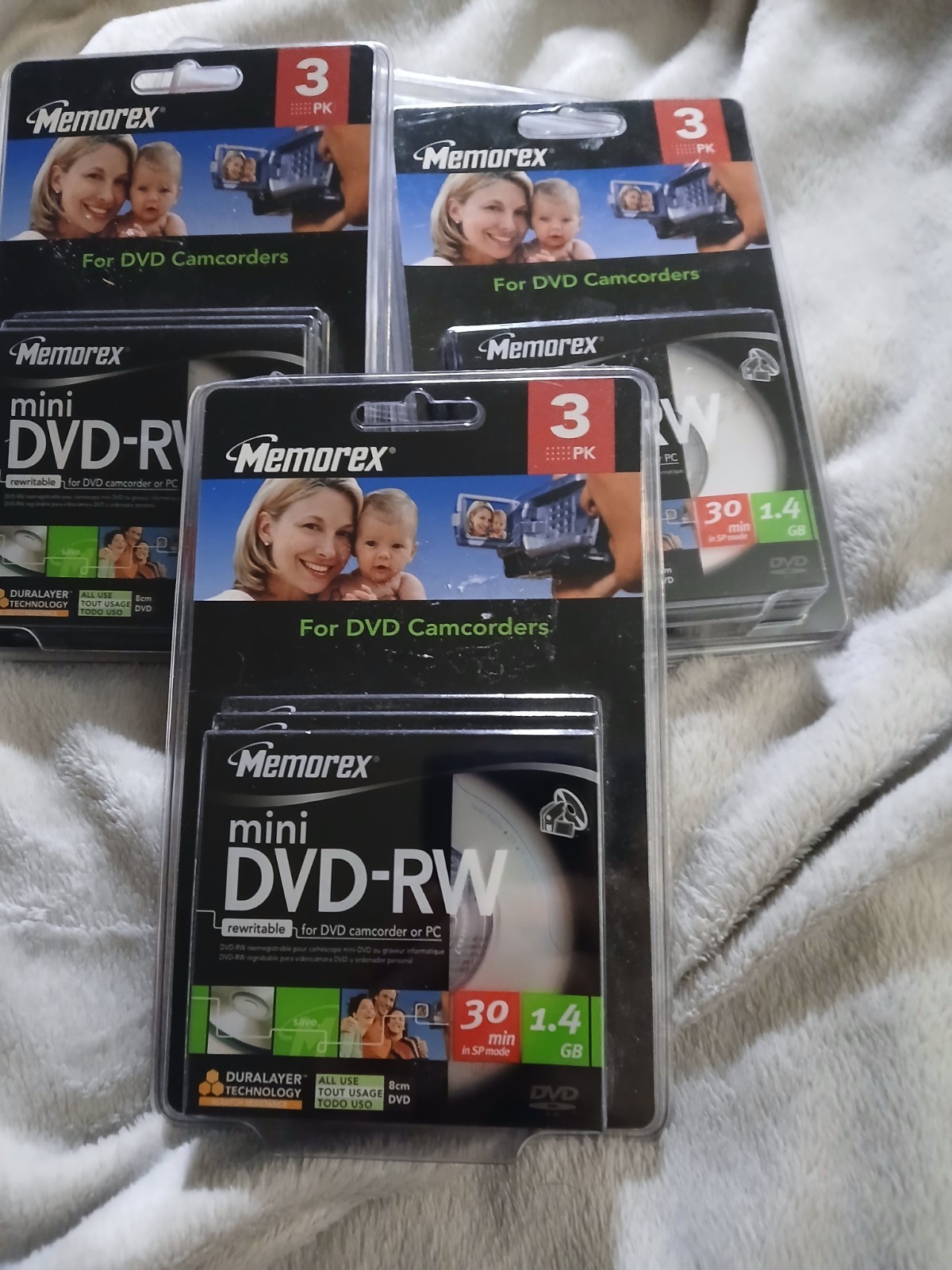 Memorex Mini DVD-RW DISK  Lot 3pk