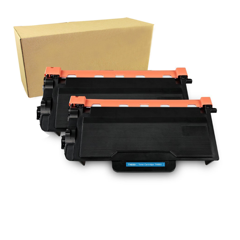 2PK TN880 High Yield BK Toner Cartridge For Brother TN850 HL-L6200DW MFCL6300DW