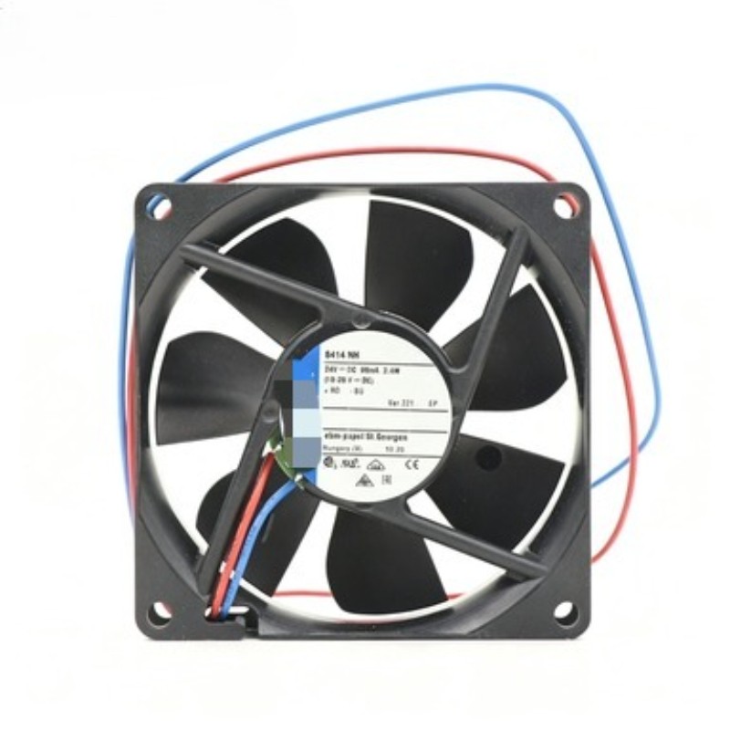For ebmpapst 8414NH-221 Axial Fan DC 24V 2.4W 98mA 80*80*25mm 2wires Cooling Fan