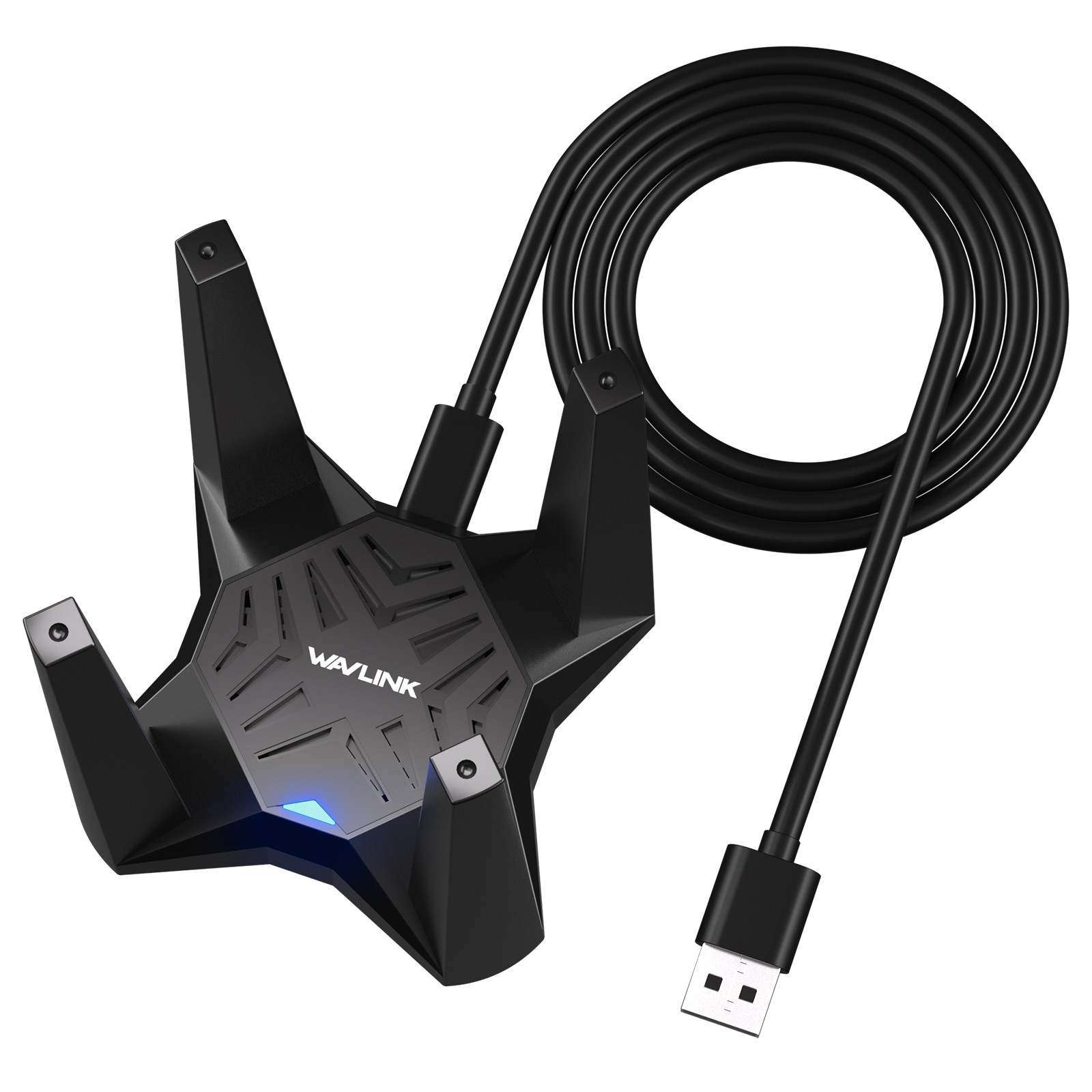 WAVLINK WiFi 7/6E/5 USB3.0 Adapter Tri Band Dual Band High Gain Antennas for PC