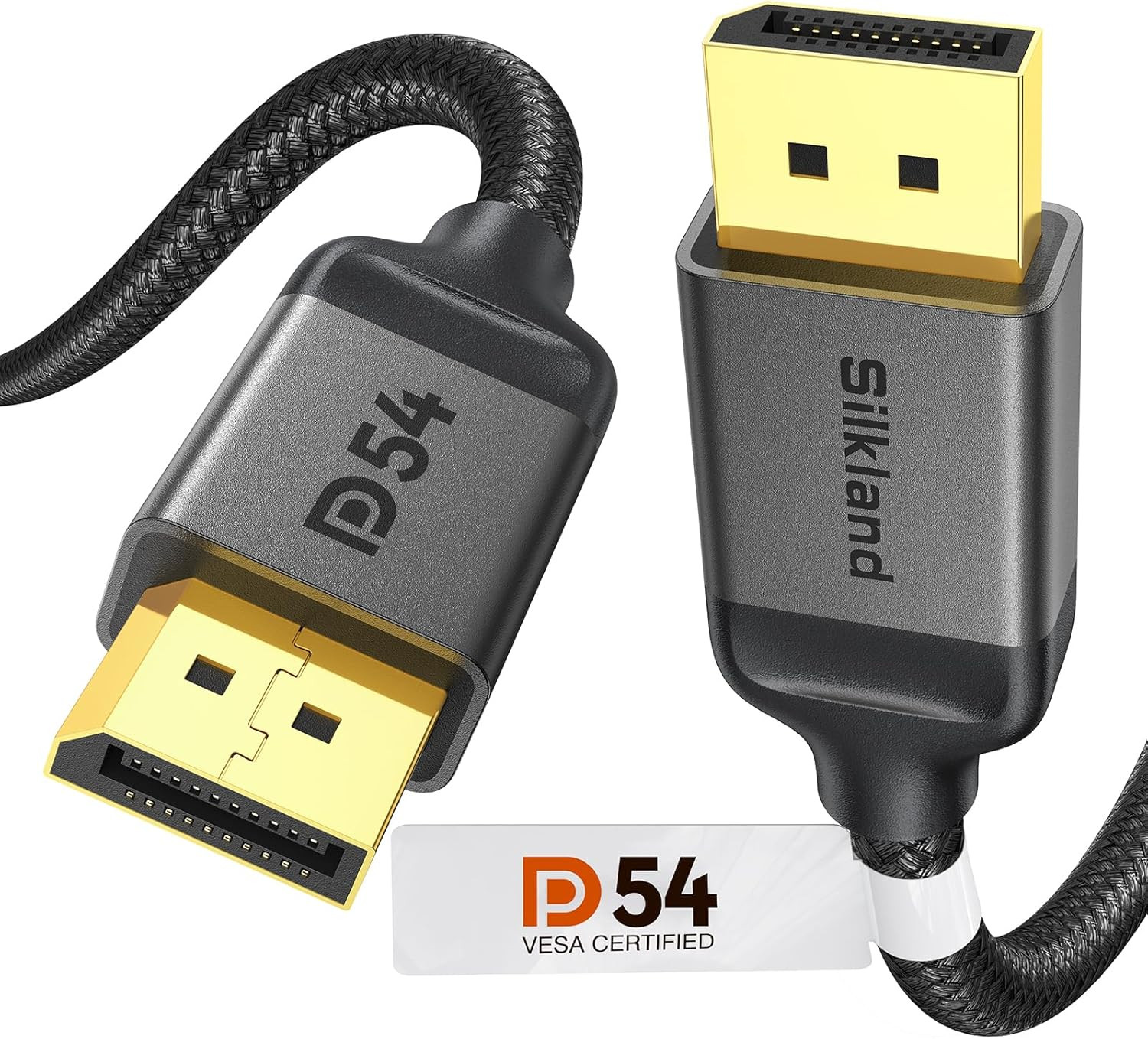 Silkland 54Gbps Displayport Cable 2.1 [VESA Certified], DP 2.1 Cable [16K@30Hz,