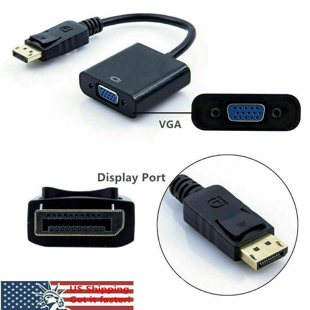 DP Display Port Male to VGA Female Converter Adapter Cable For PC Laptop