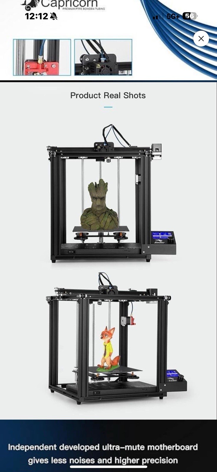 Creality Ender-5 Pro FDM 3D Printer 220x220x300mm DIY Kit USB 0.1mm