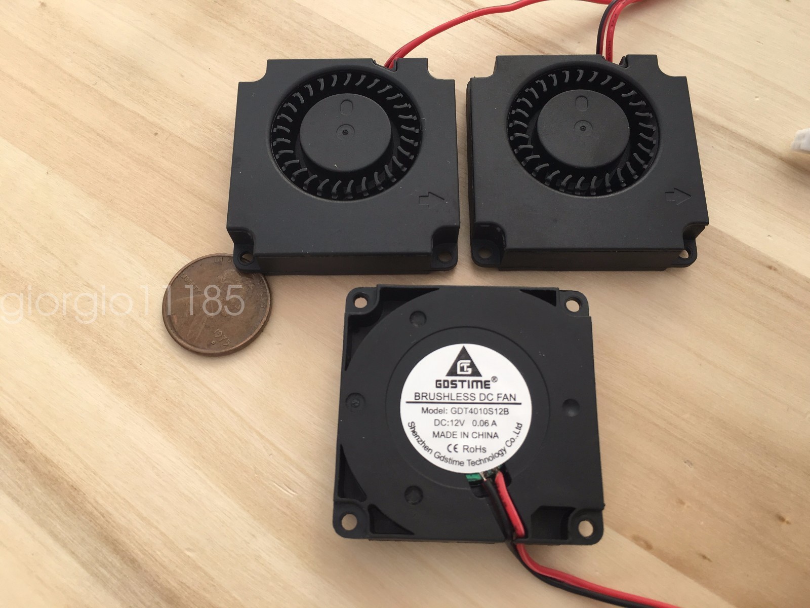 3 Pieces 4010s Gdstime Centrifugal dc 40mm 12V computer blower Fan brushless