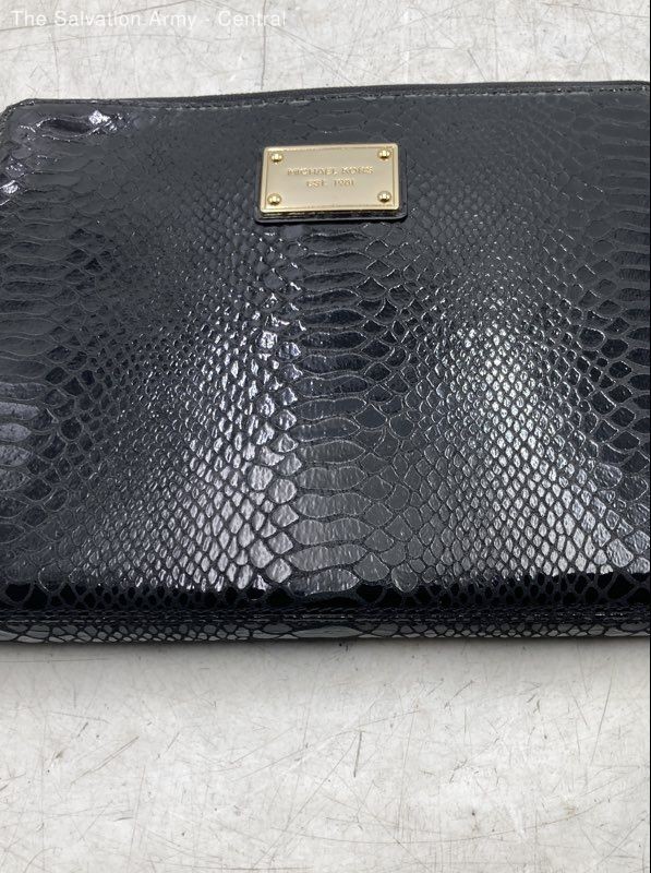 Michael Kors Black Embossed Leather Flexible Tablet Case