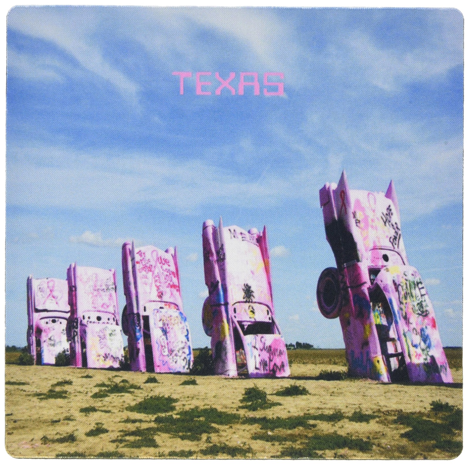 3Drose LLC 8 X 8 X 0.25 Inches Mouse Pad, Cadillac Ranch in Amarillo Texas...