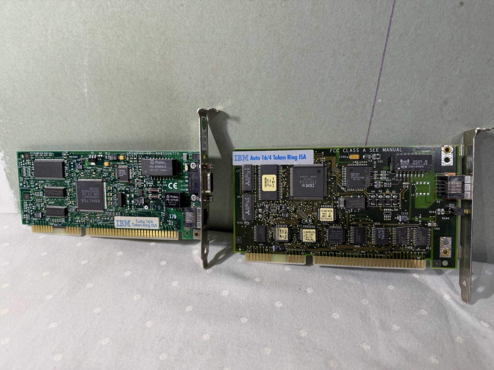 IBM Token Ring ISA Network Card Lot Auto 16/4 & Turbo 16/4 ISA Adapters Vintage