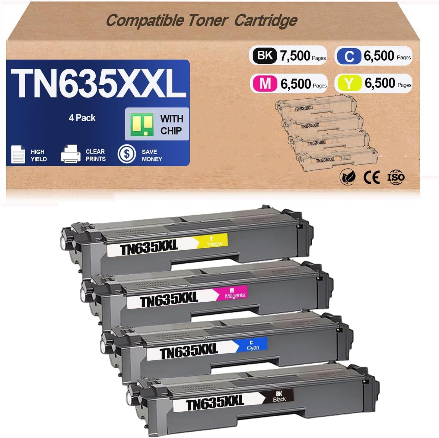 TN635XXL  Toner Cartridge for Brother HL-L8430CDW & MFC-L8930CDW Series Printers