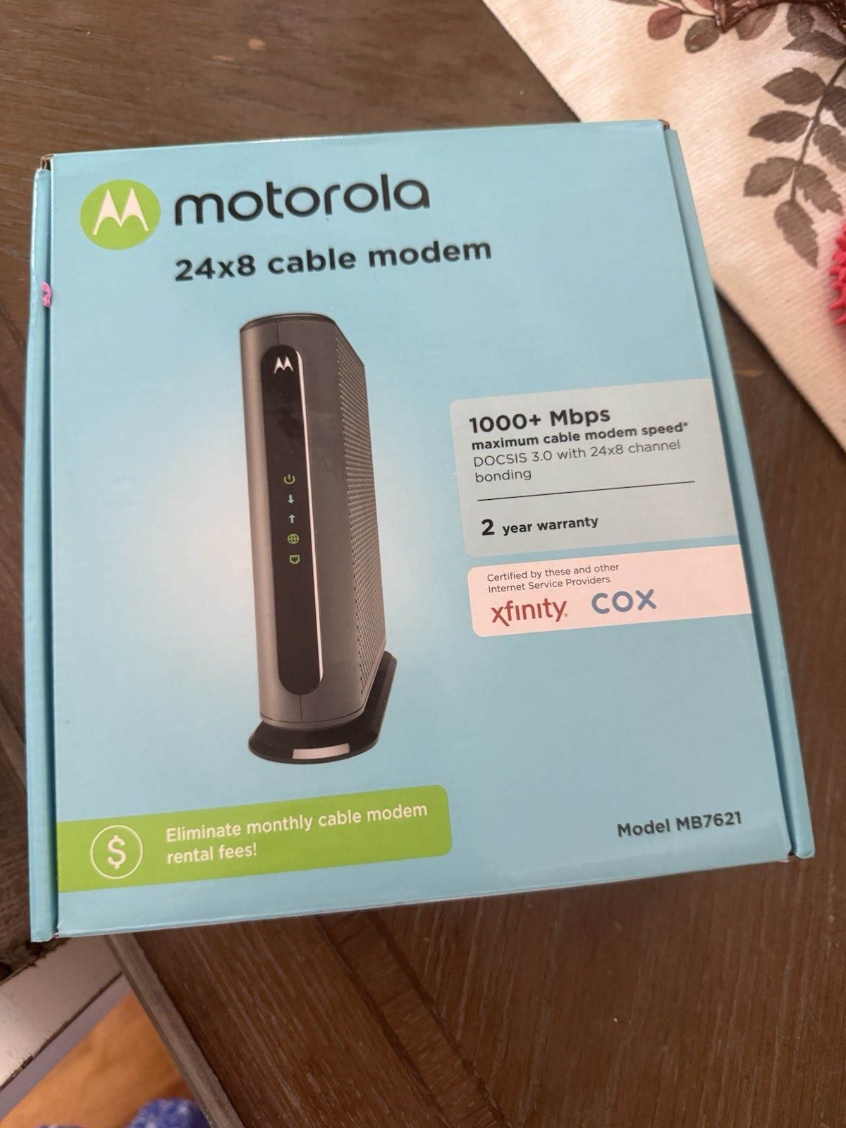 Motorola MB7621 24x8 DOCSIS 3.0 Cable Modem - New